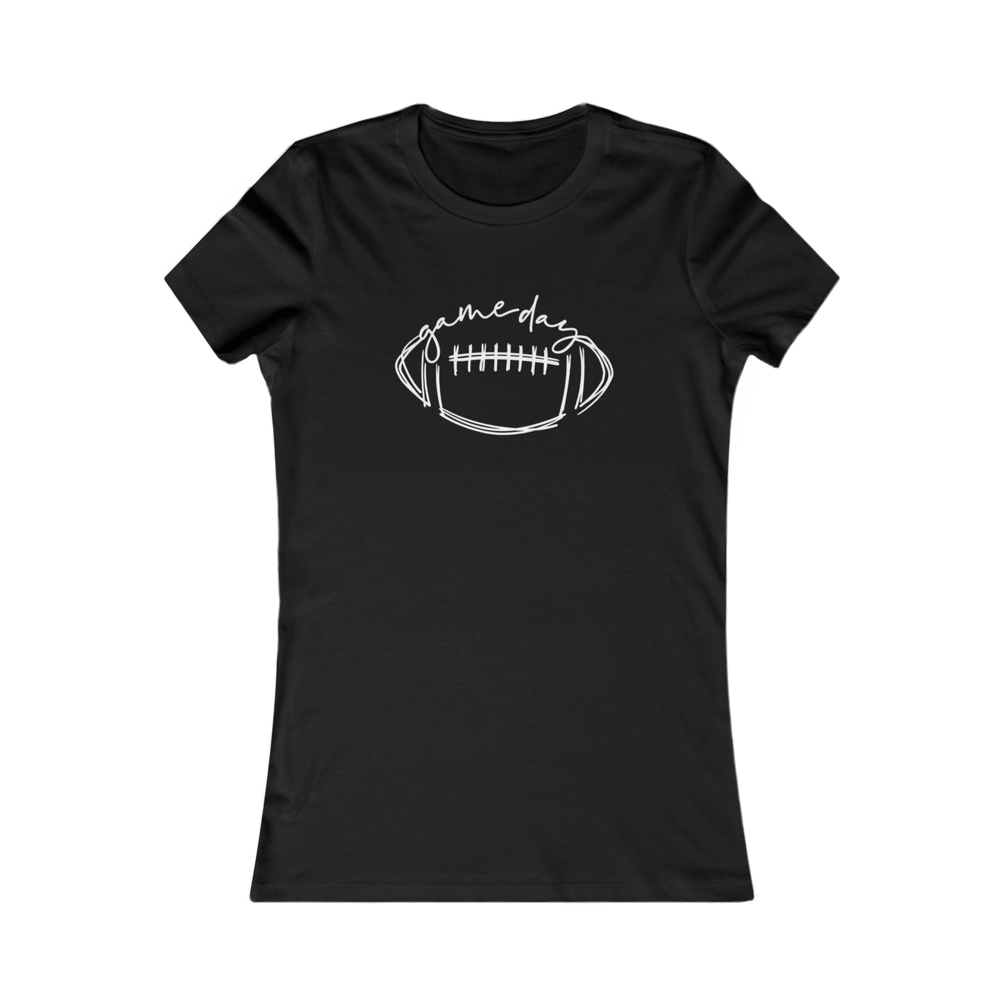 Game Day Football White Design Women's Favorite Tee