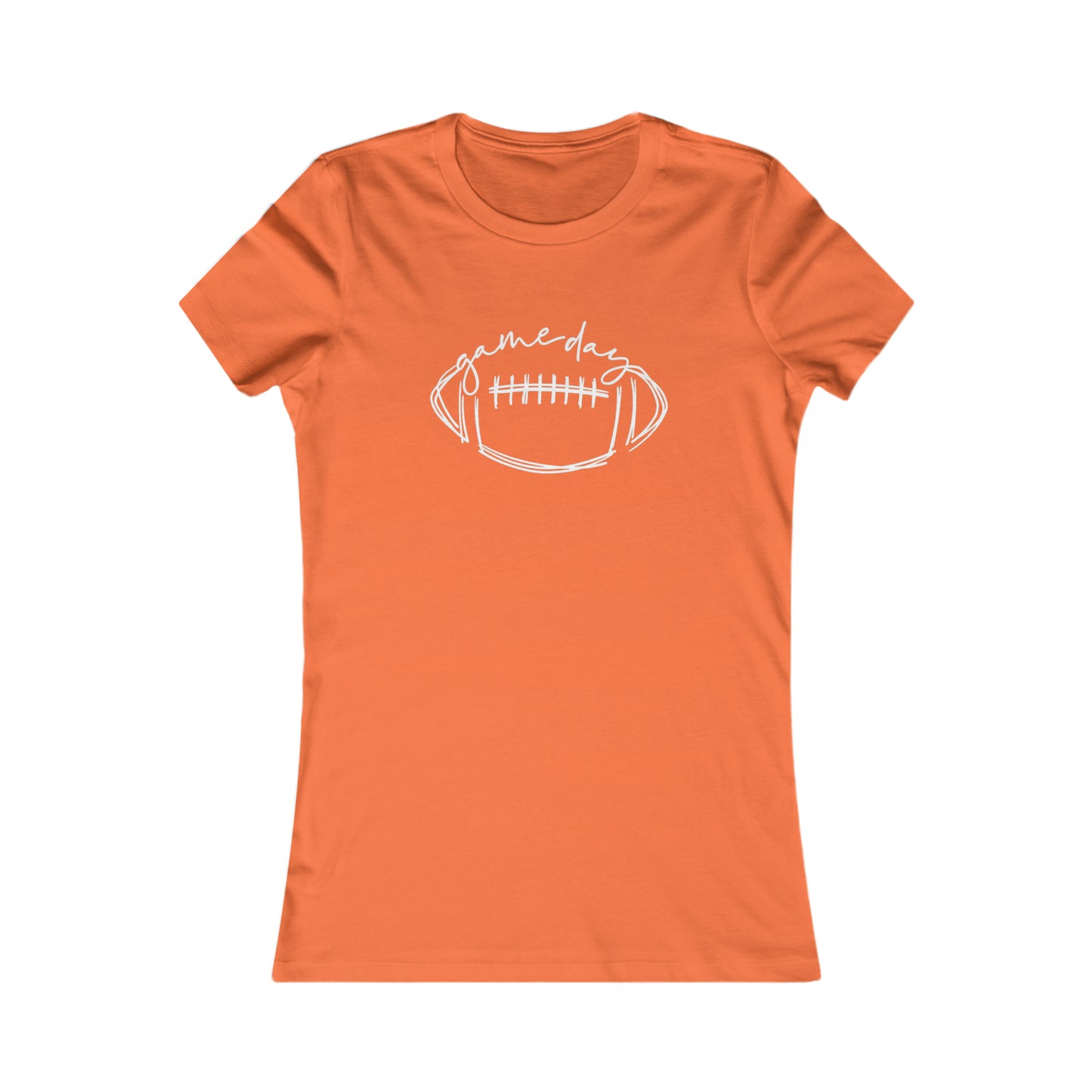 Game Day Football White Design Women's Favorite Tee