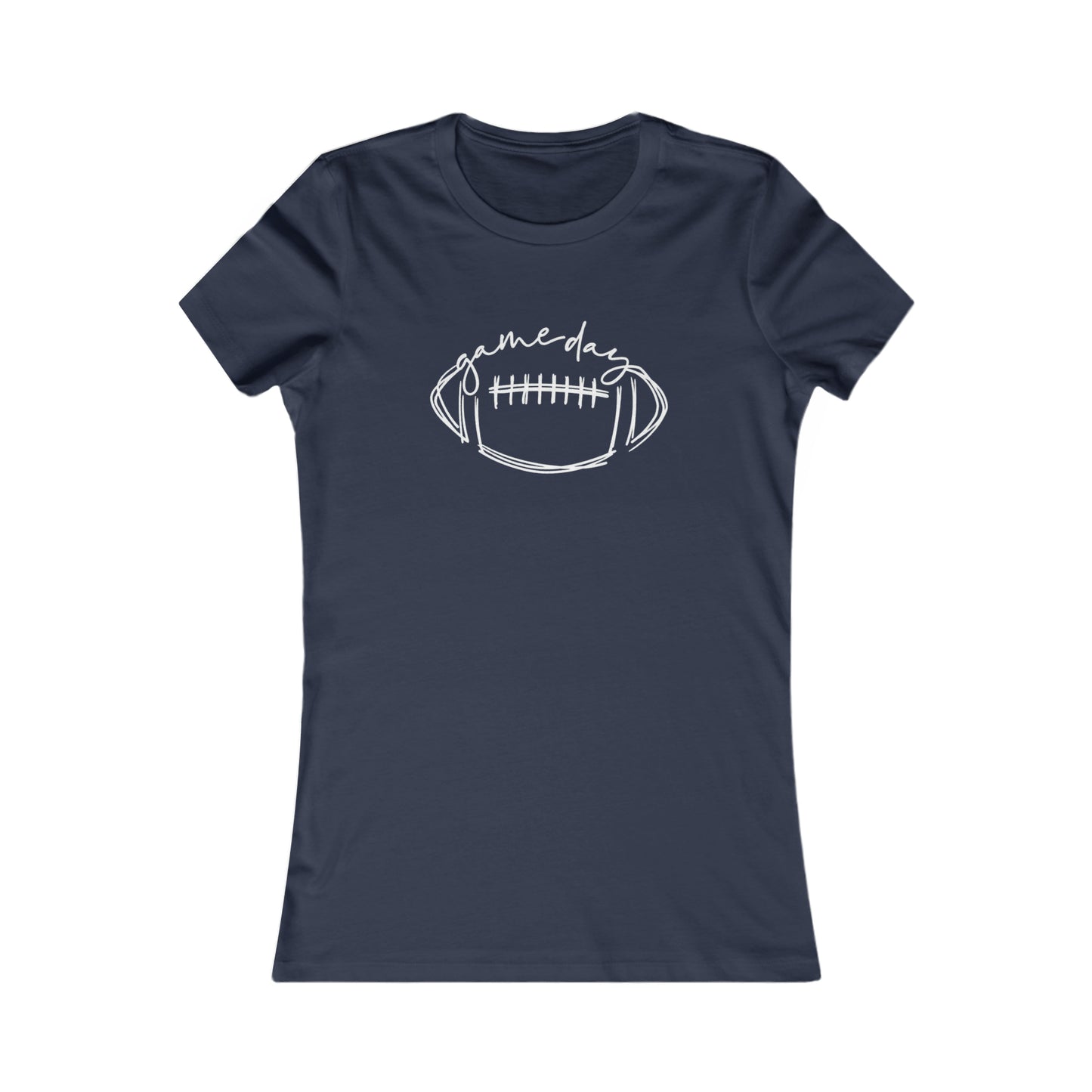 Game Day Football White Design Women's Favorite Tee