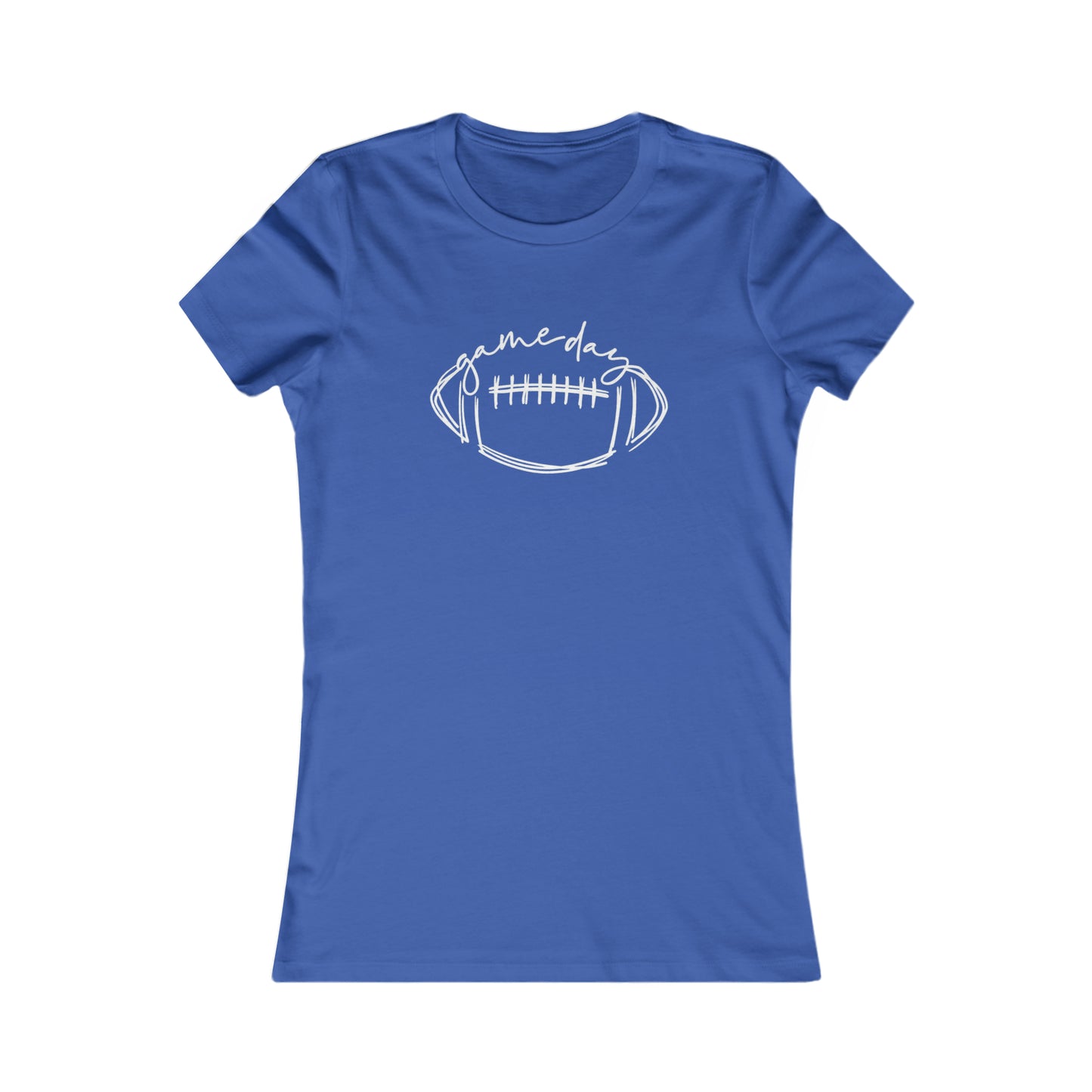 Game Day Football White Design Women's Favorite Tee
