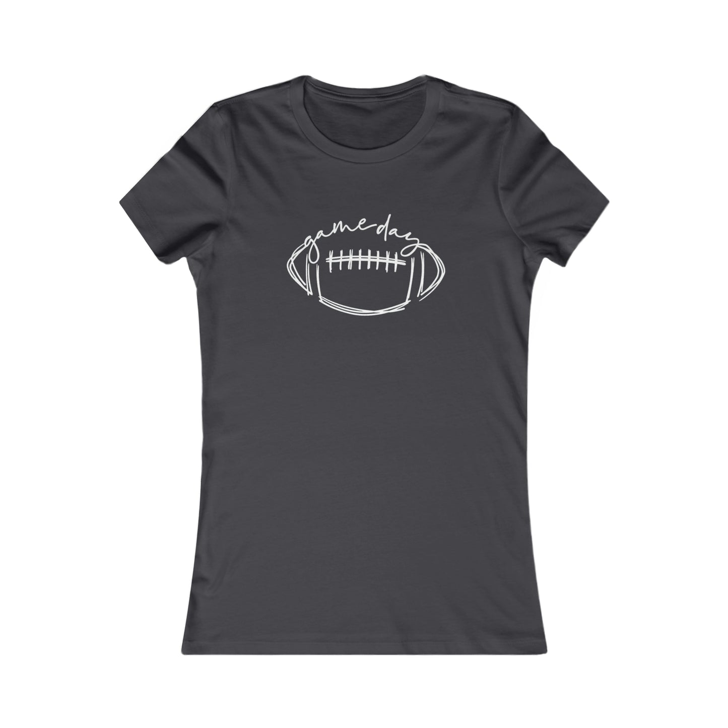Game Day Football White Design Women's Favorite Tee