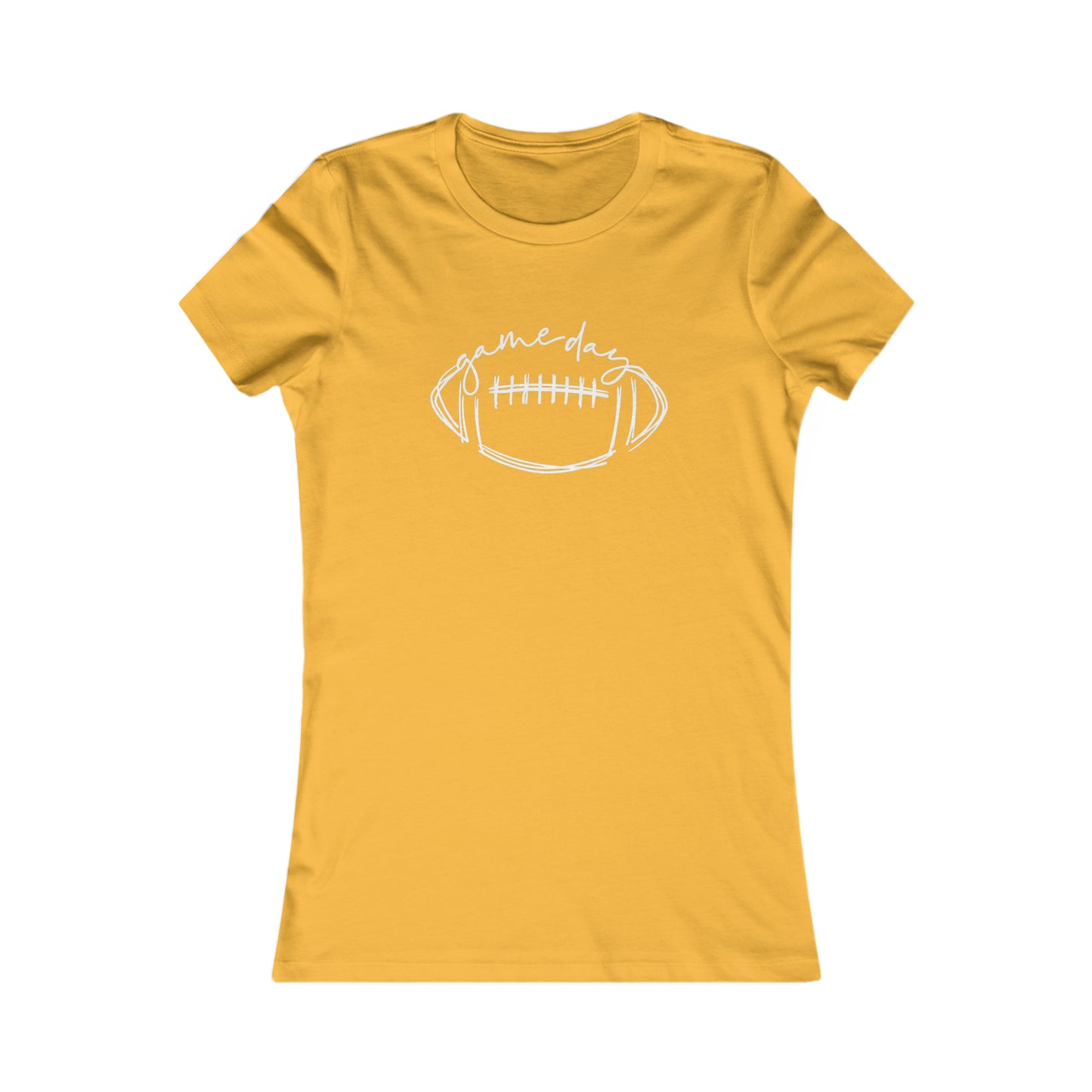 Game Day Football White Design Women's Favorite Tee