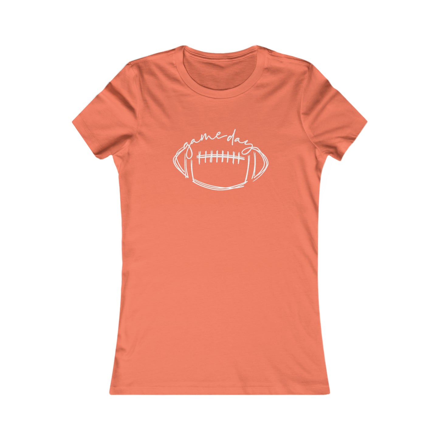 Game Day Football White Design Women's Favorite Tee