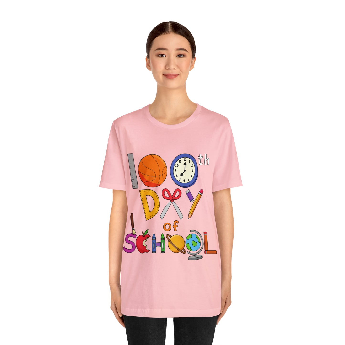 100th Day of School Teacher T- Shirt - Unisex Jersey Short Sleeve Tee