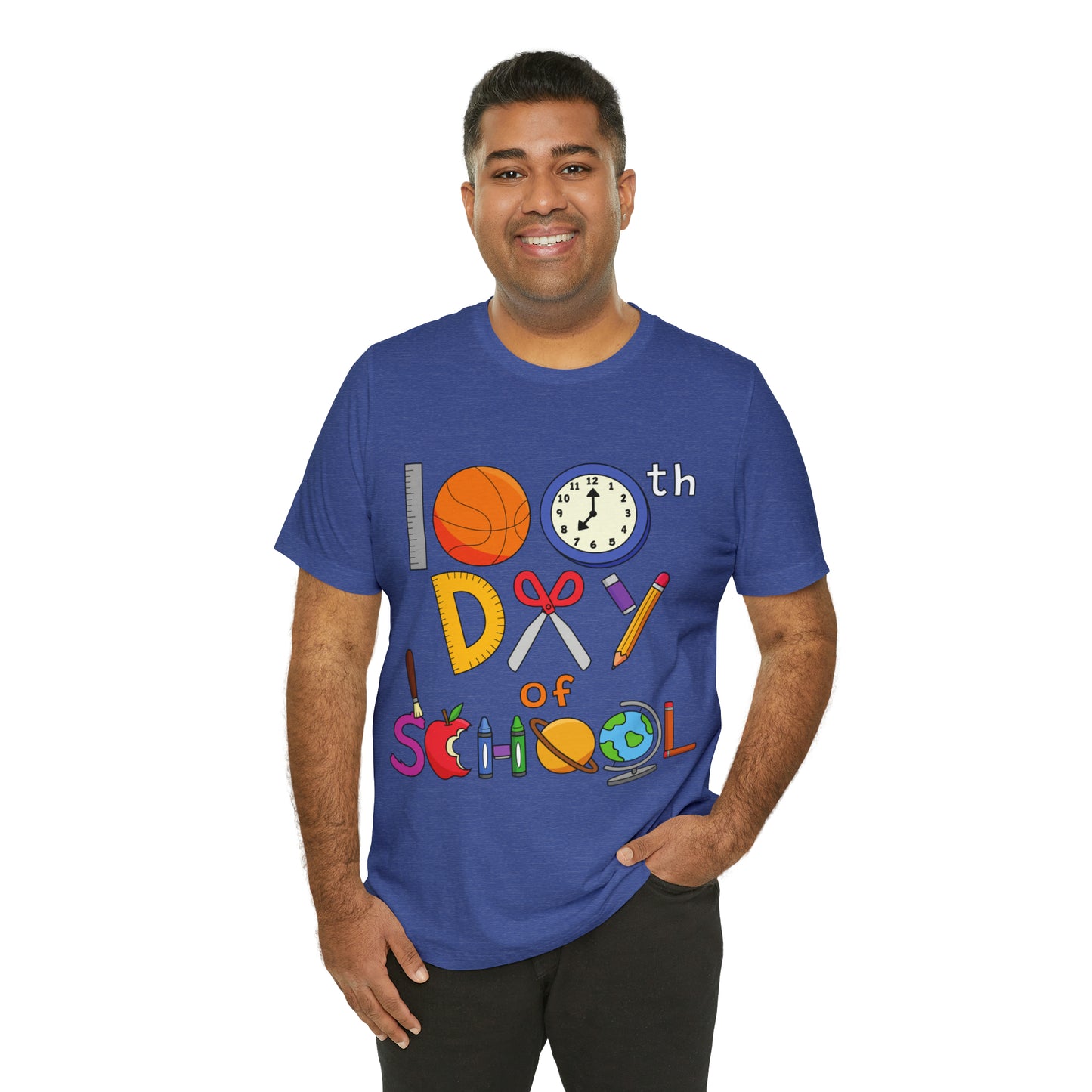 100th Day of School Teacher T- Shirt - Unisex Jersey Short Sleeve Tee
