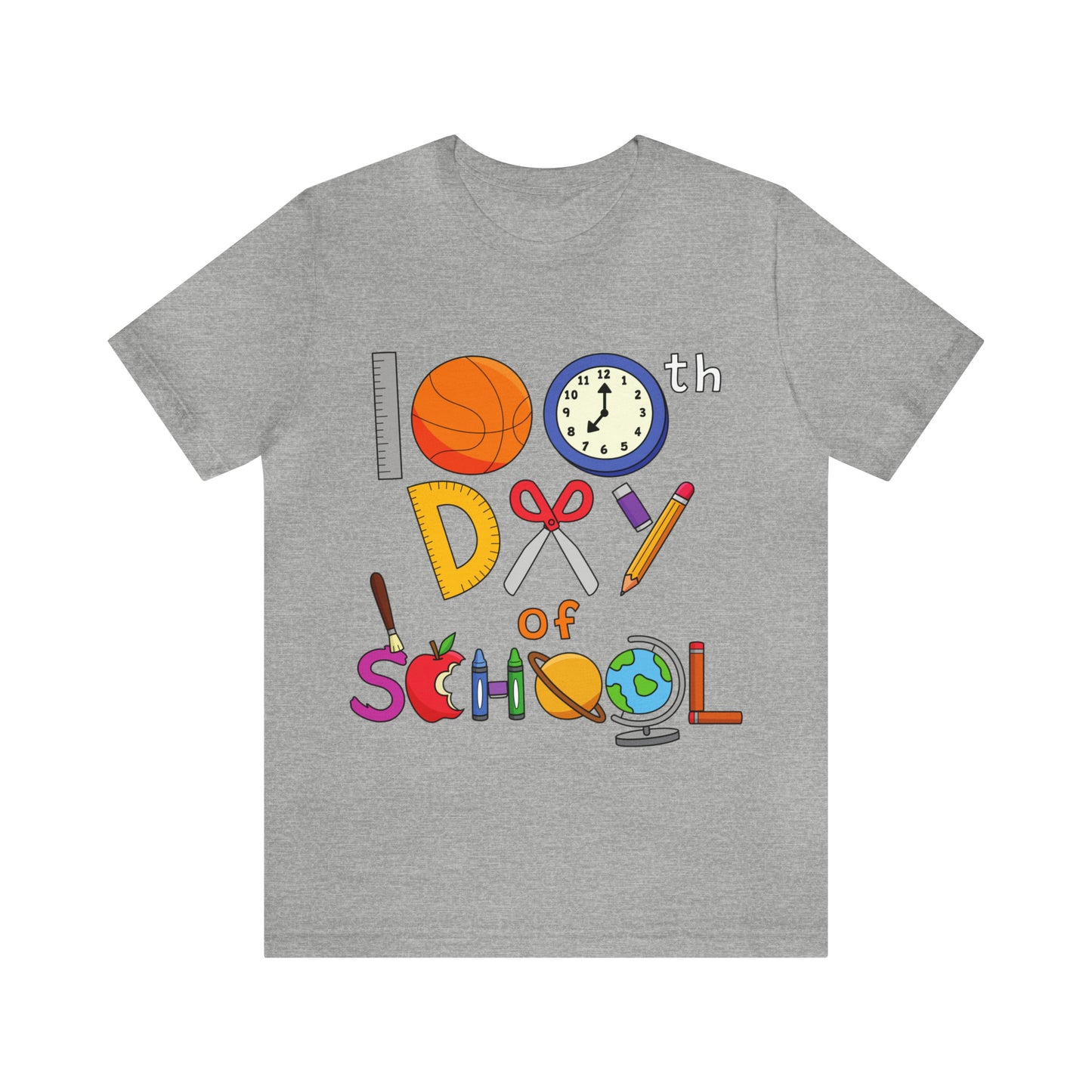 100th Day of School Teacher T- Shirt - Unisex Jersey Short Sleeve Tee