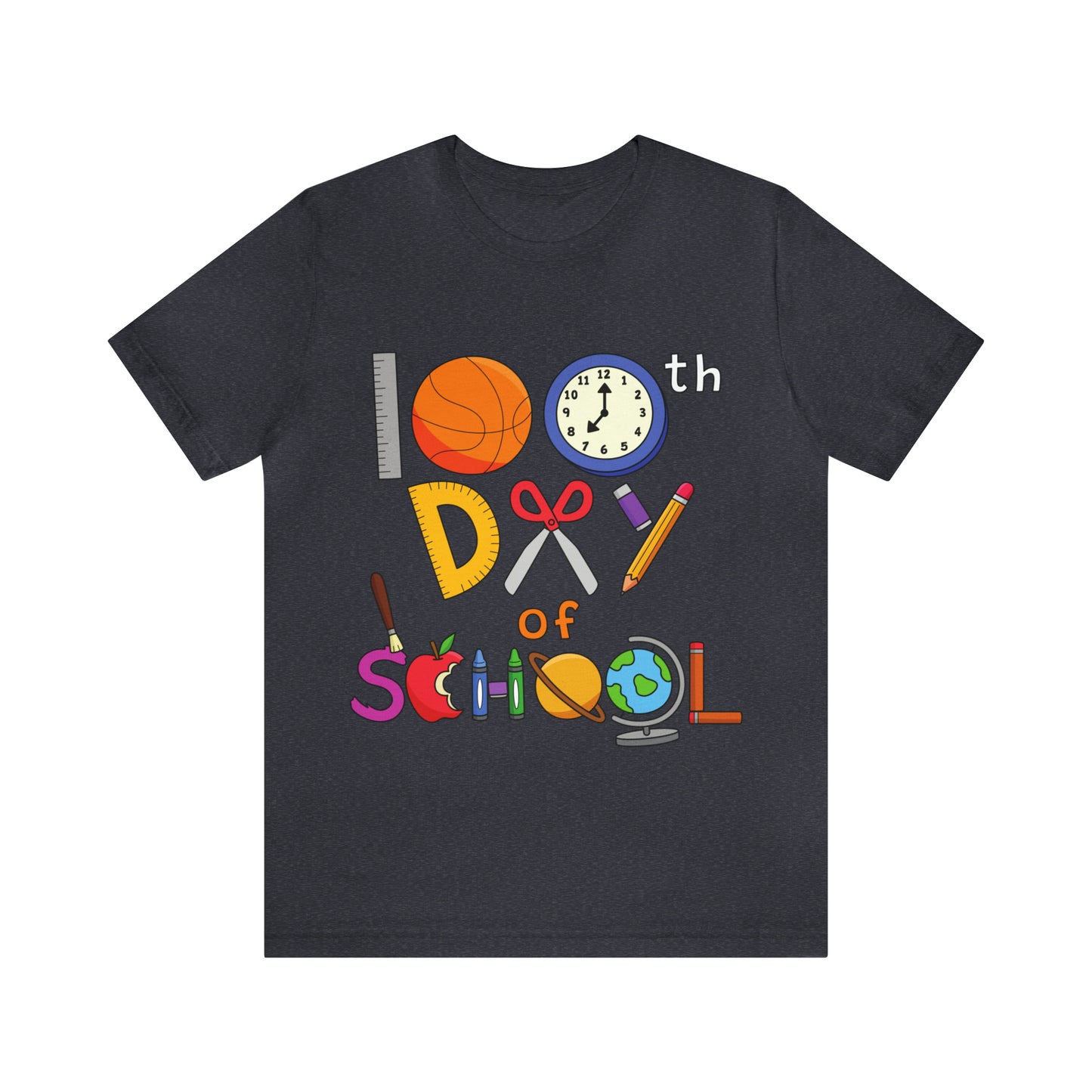 100th Day of School Teacher T- Shirt - Unisex Jersey Short Sleeve Tee