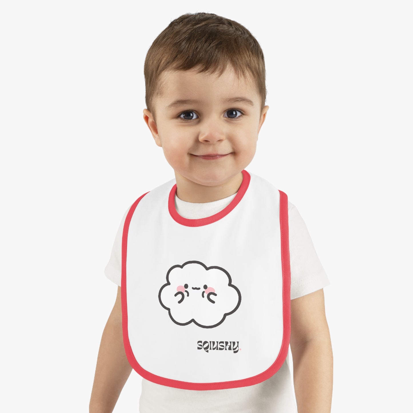Squishy- Cumulo Cuties Baby Contrast Trim Jersey Bib