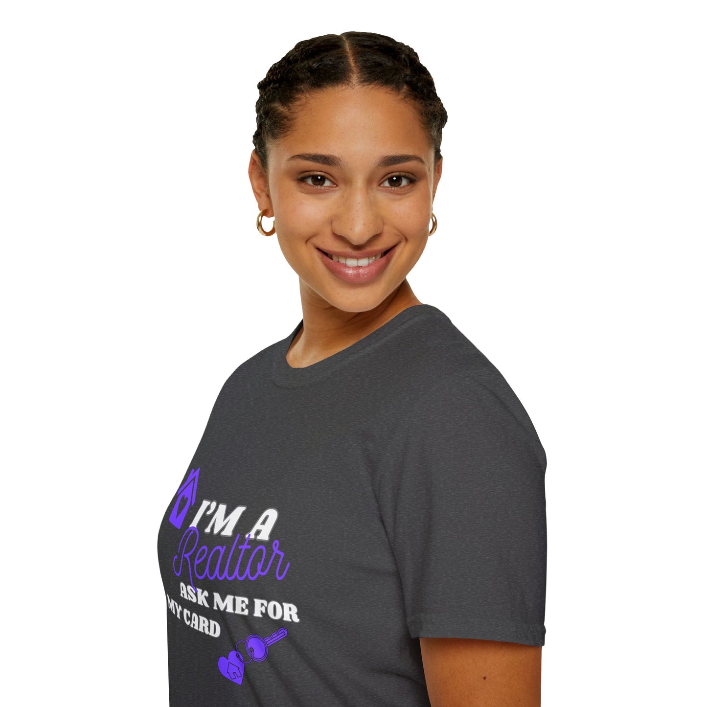 I'm a Realtor Ask me for my card - Perfect for Open Houses and Real Estate Events (purple)