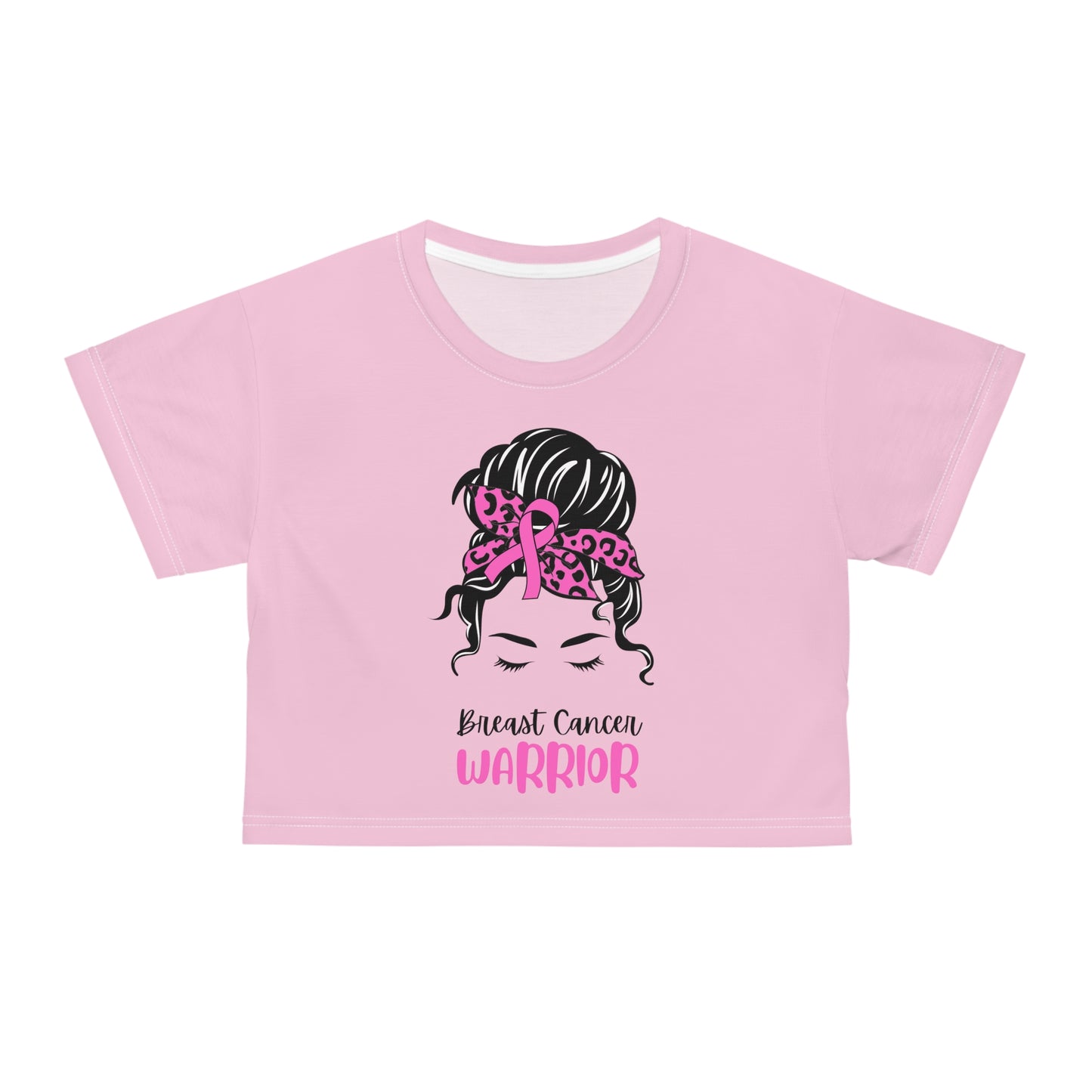 Breast Cancer Warrior Cropped T
