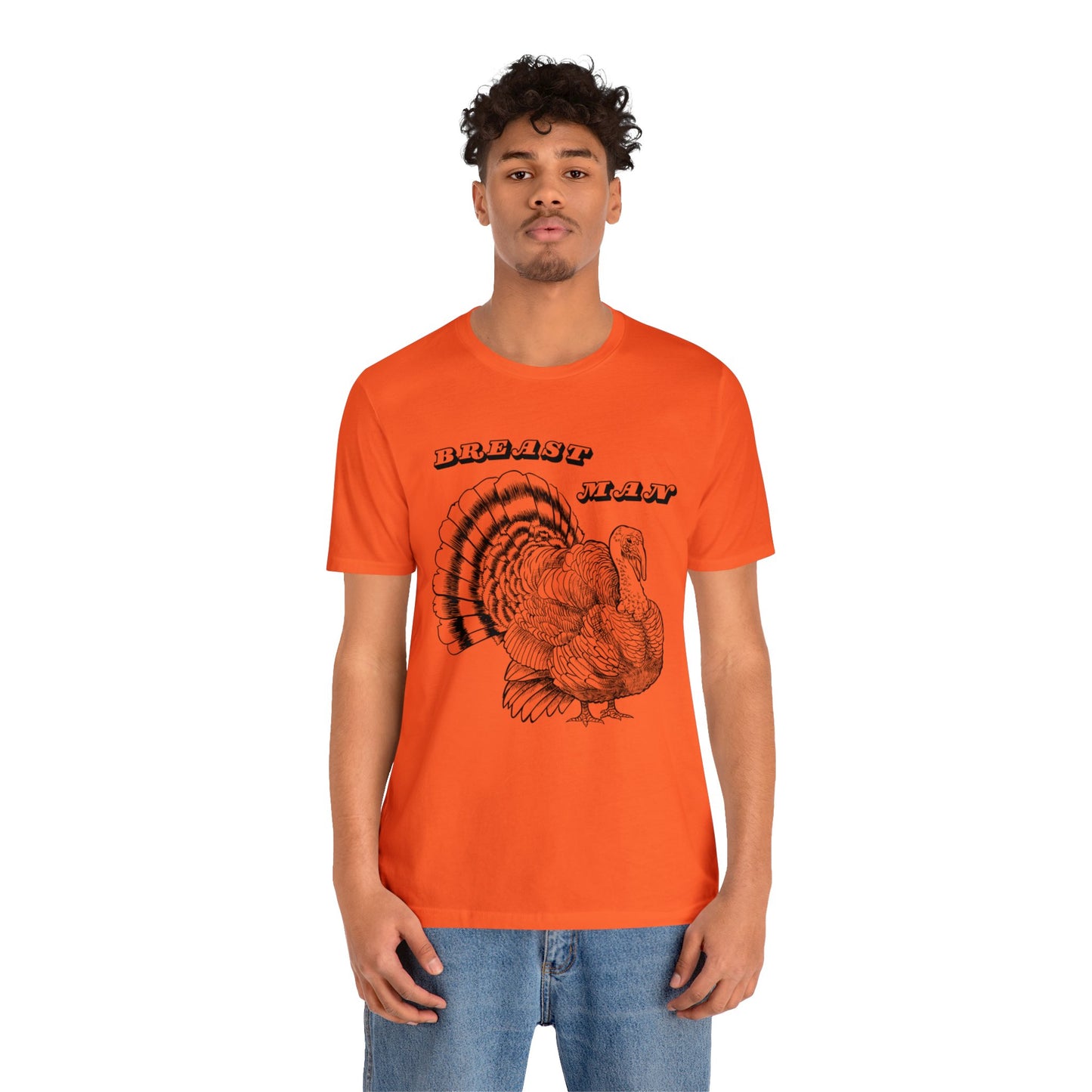 Breast Man. Thanksgiving Jersey Short Sleeve Tee