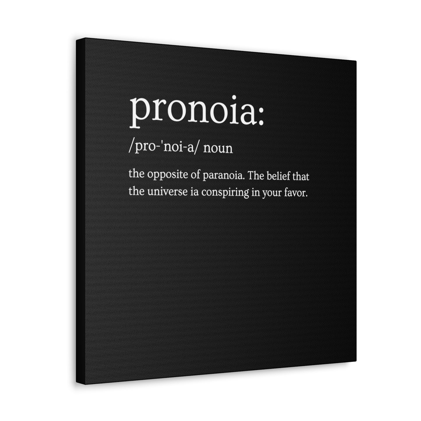 Pronoia - definition Canvas Gallery Wraps