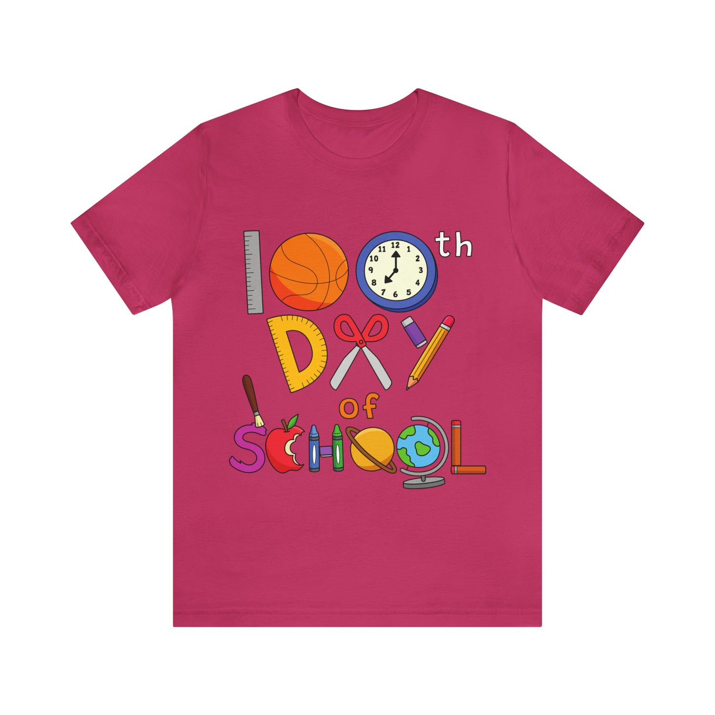 100th Day of School Teacher T- Shirt - Unisex Jersey Short Sleeve Tee