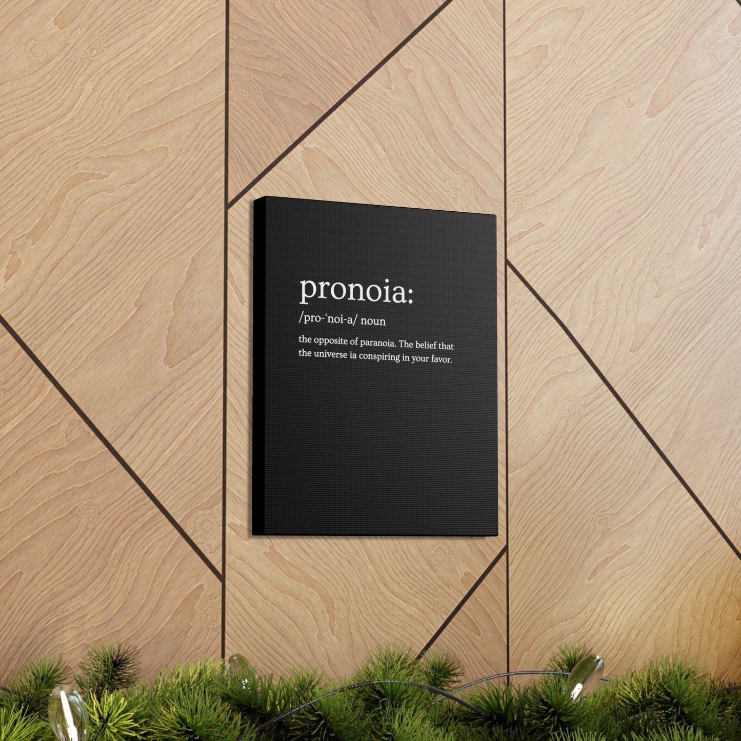 Pronoia - definition Canvas Gallery Wraps
