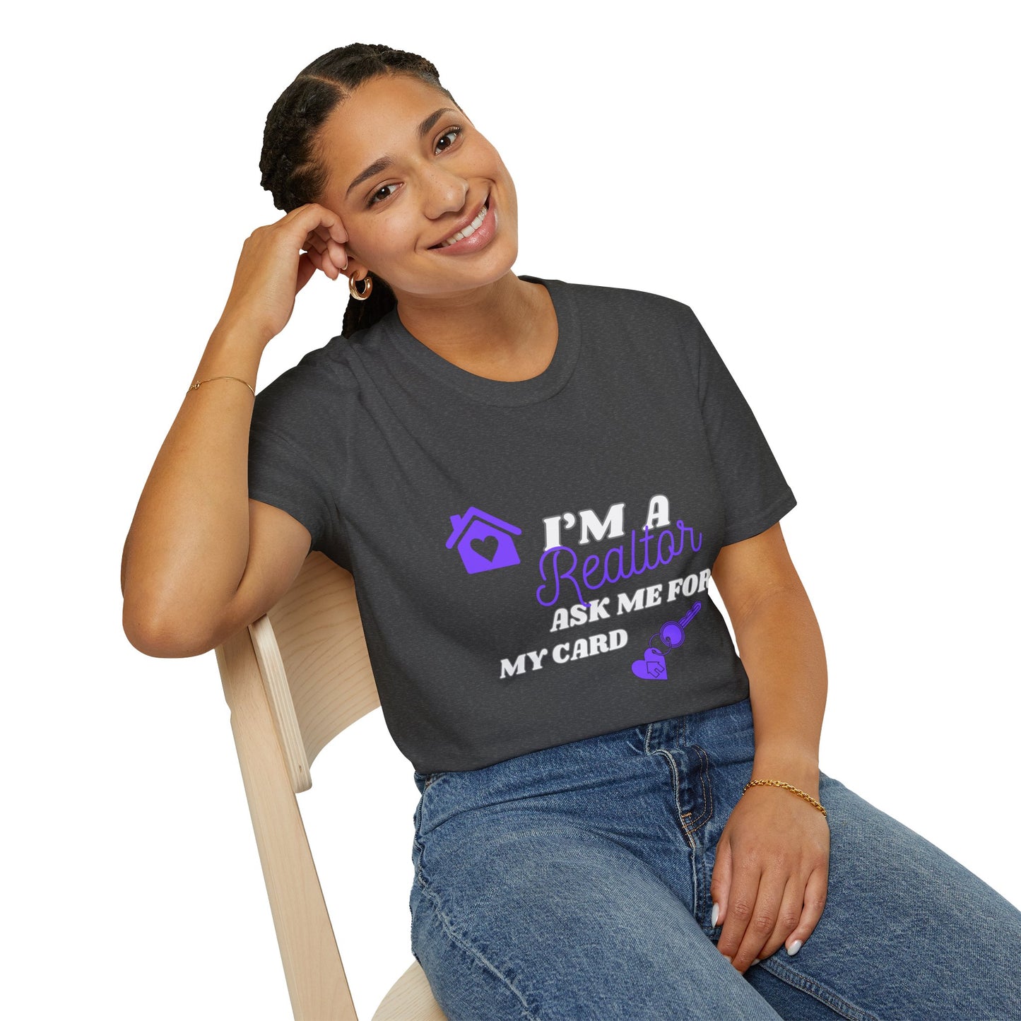I'm a Realtor Ask me for my card - Perfect for Open Houses and Real Estate Events (purple)
