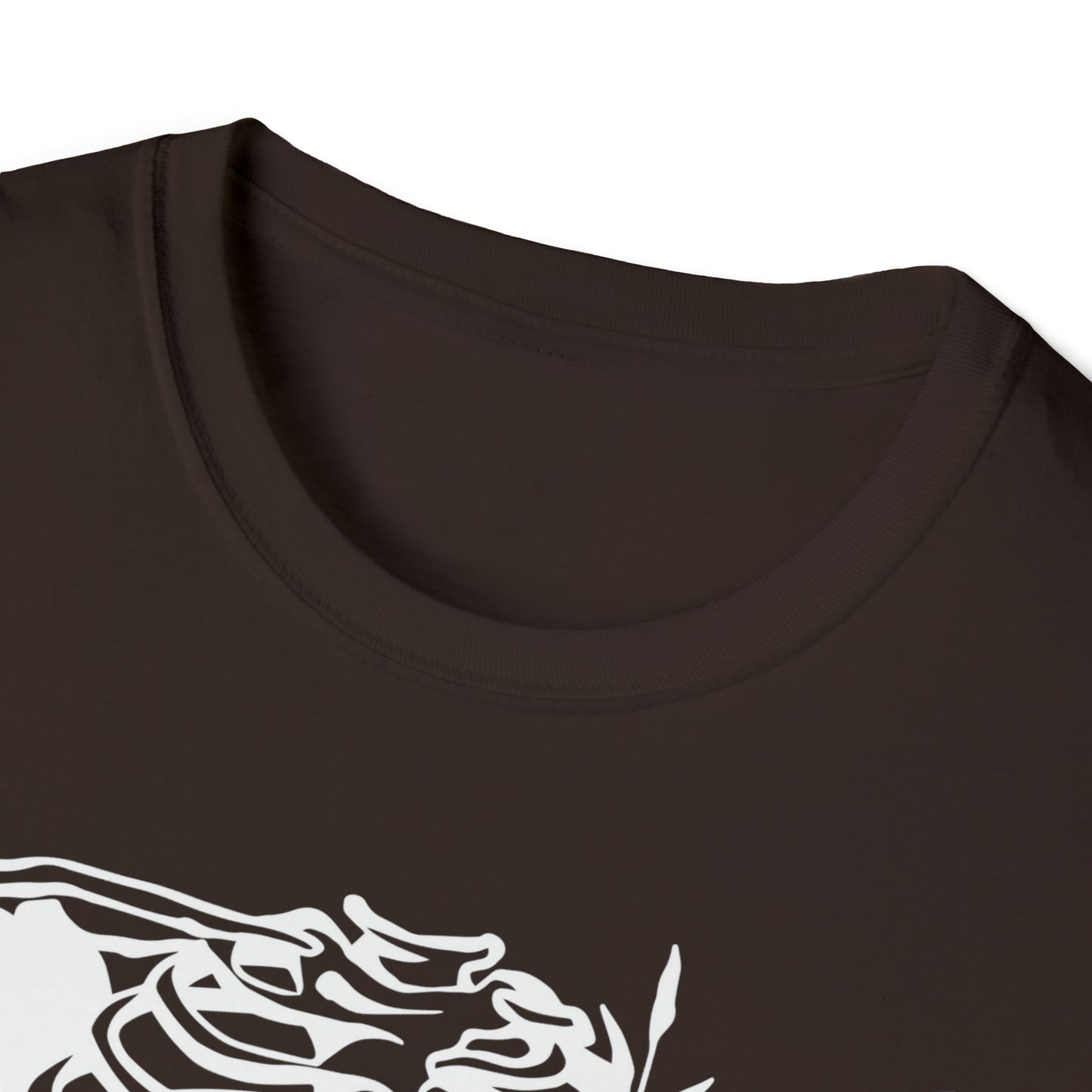 Skeleton Ribs with flowers Unisex Softstyle T-Shirt