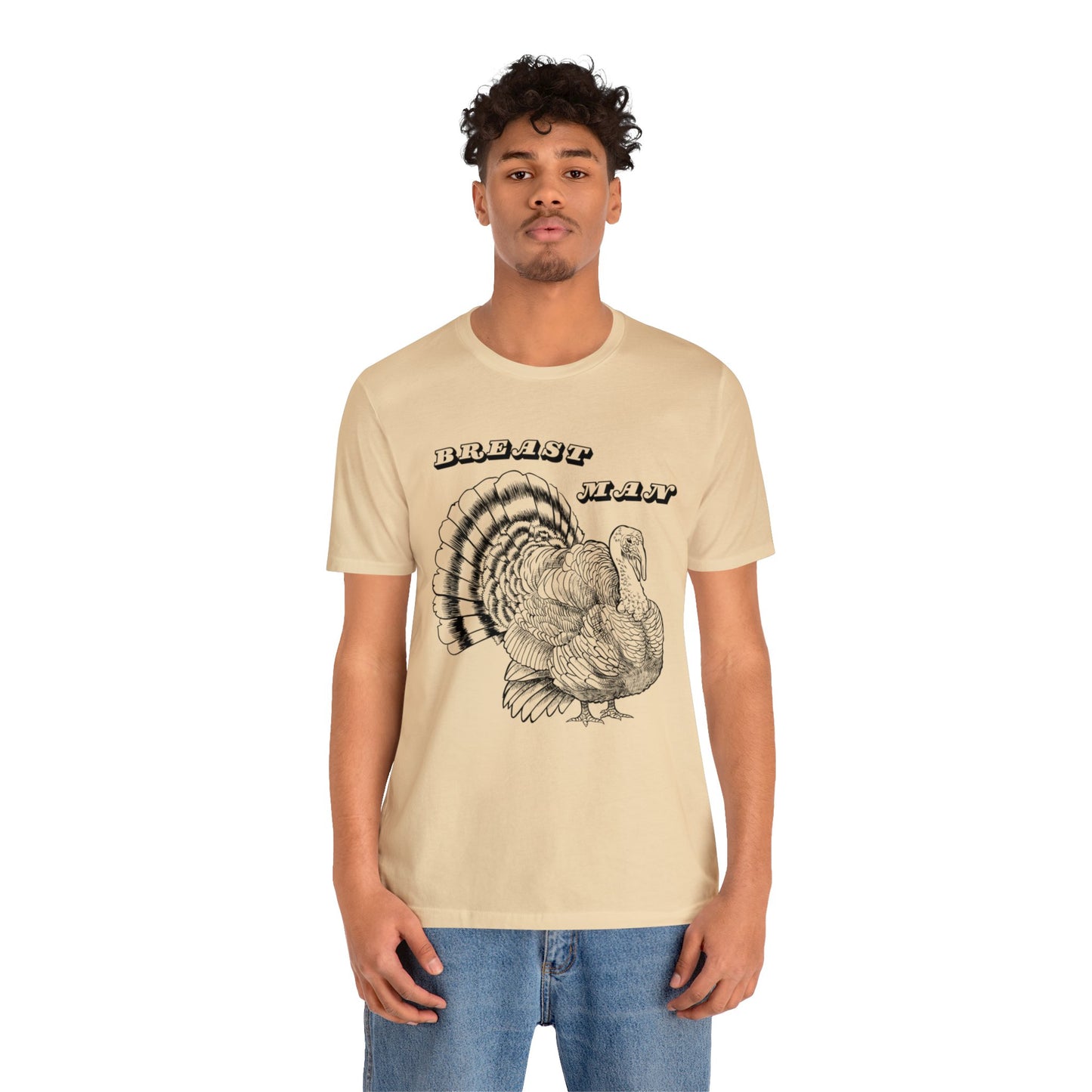 Breast Man. Thanksgiving Jersey Short Sleeve Tee