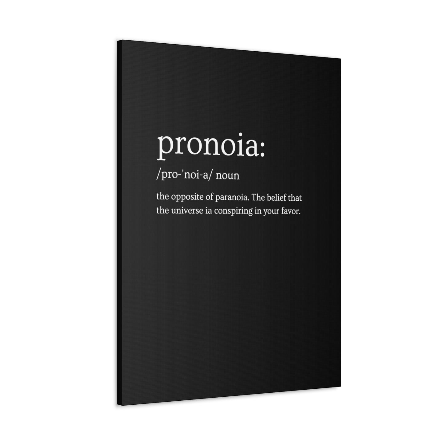 Pronoia - definition Canvas Gallery Wraps