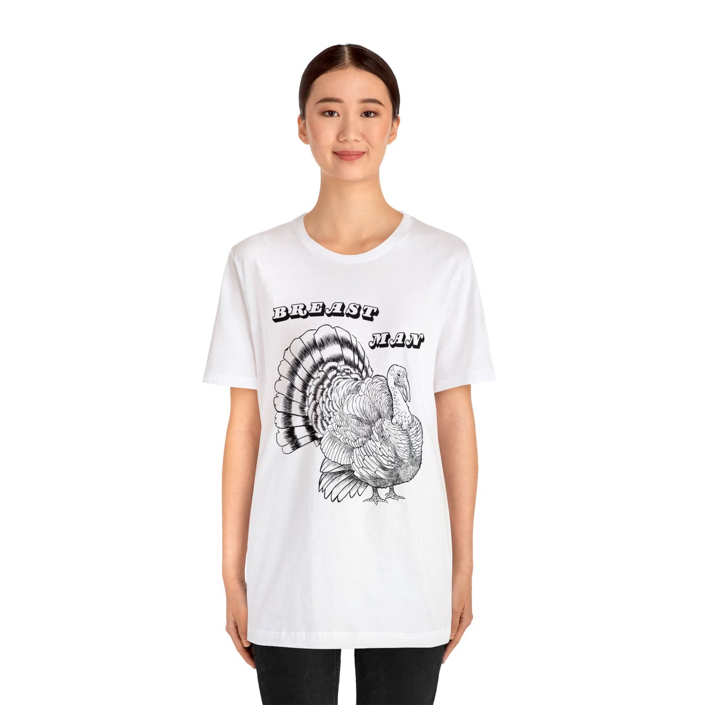 Breast Man. Thanksgiving Jersey Short Sleeve Tee