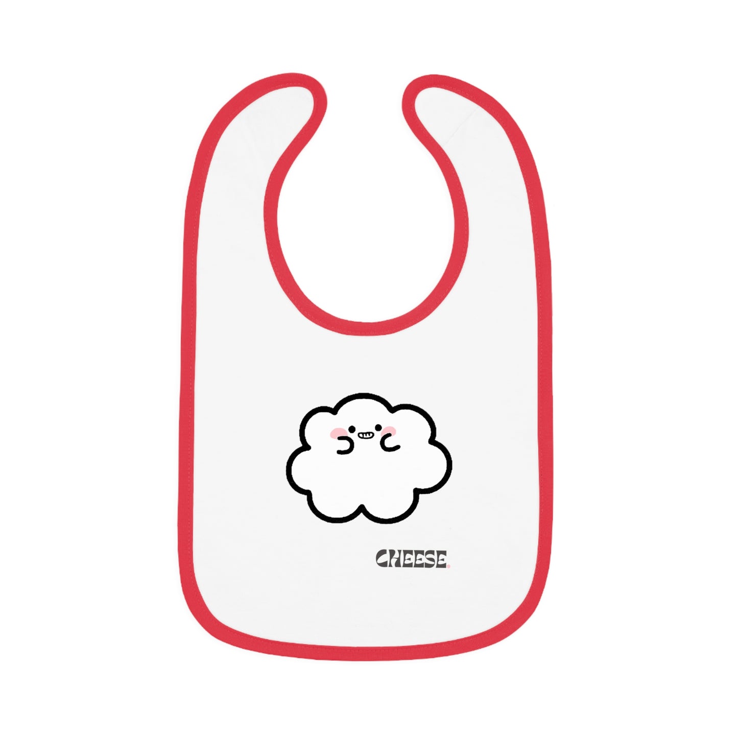 Cheese- Cumulo Cuties Baby Contrast Trim Jersey Bib
