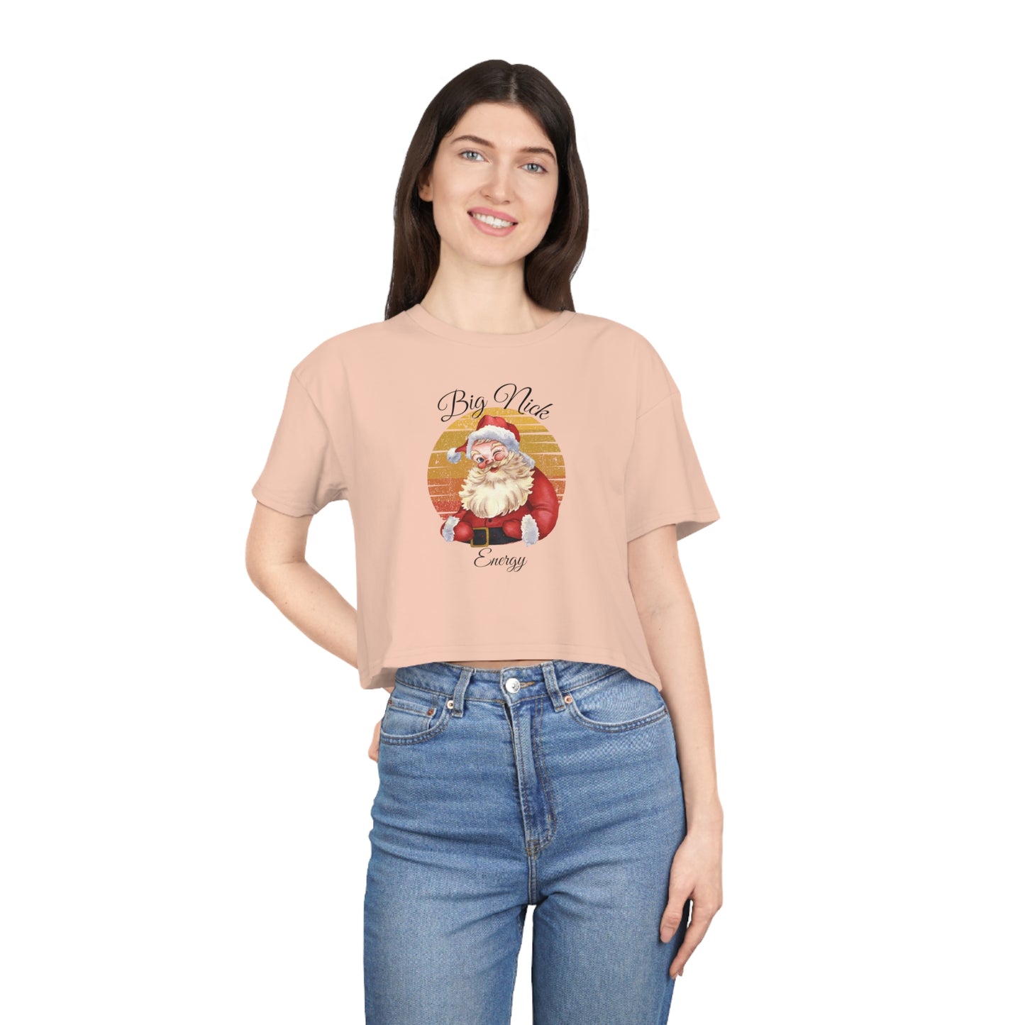 Big Nick Energy Women's Crop Christmas Tee