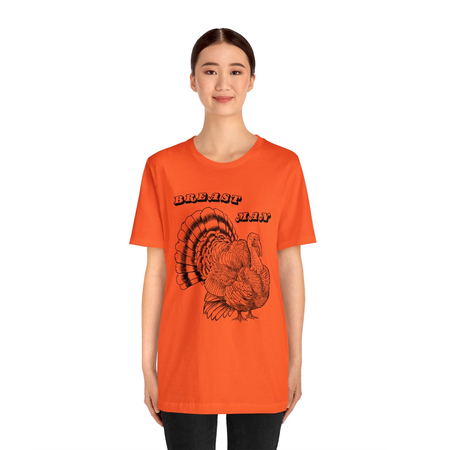 Breast Man. Thanksgiving Jersey Short Sleeve Tee