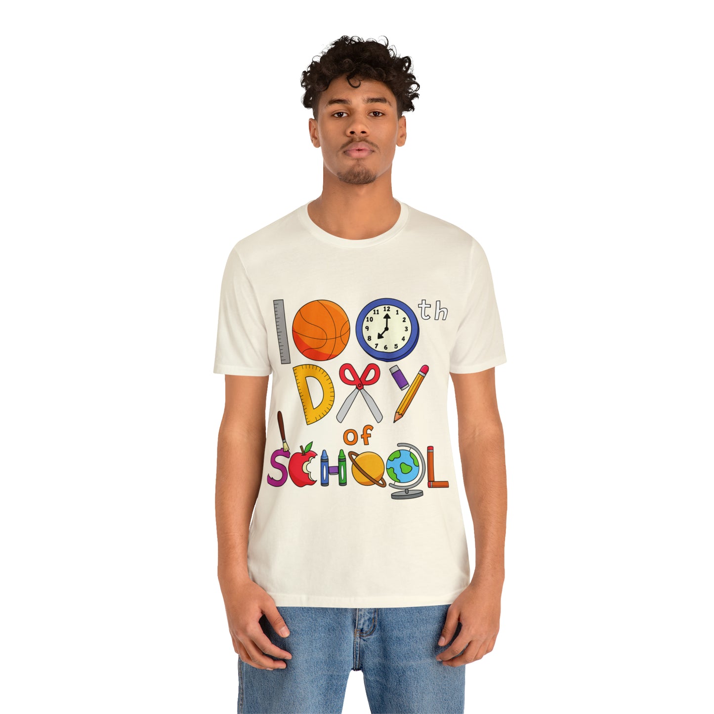 100th Day of School Teacher T- Shirt - Unisex Jersey Short Sleeve Tee