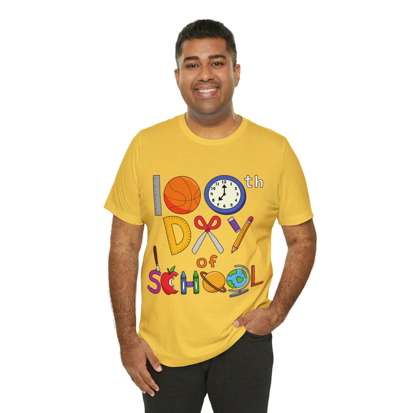 100th Day of School Teacher T- Shirt - Unisex Jersey Short Sleeve Tee