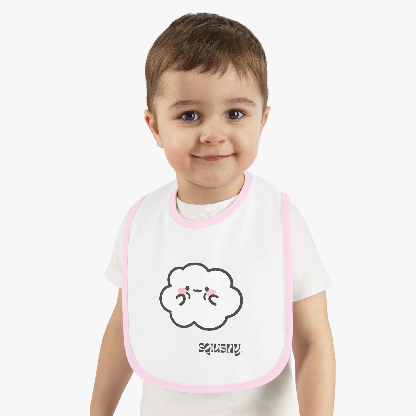 Squishy- Cumulo Cuties Baby Contrast Trim Jersey Bib