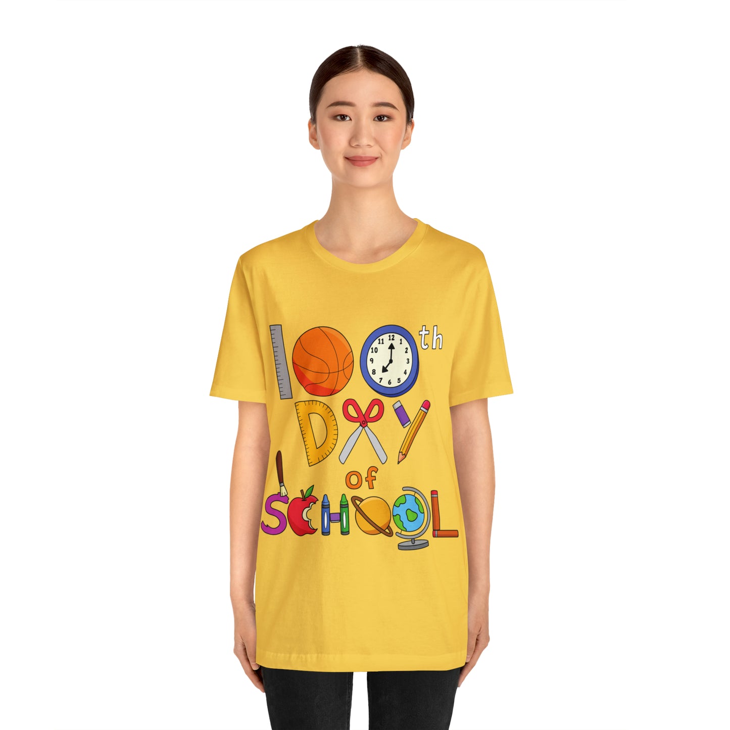 100th Day of School Teacher T- Shirt - Unisex Jersey Short Sleeve Tee