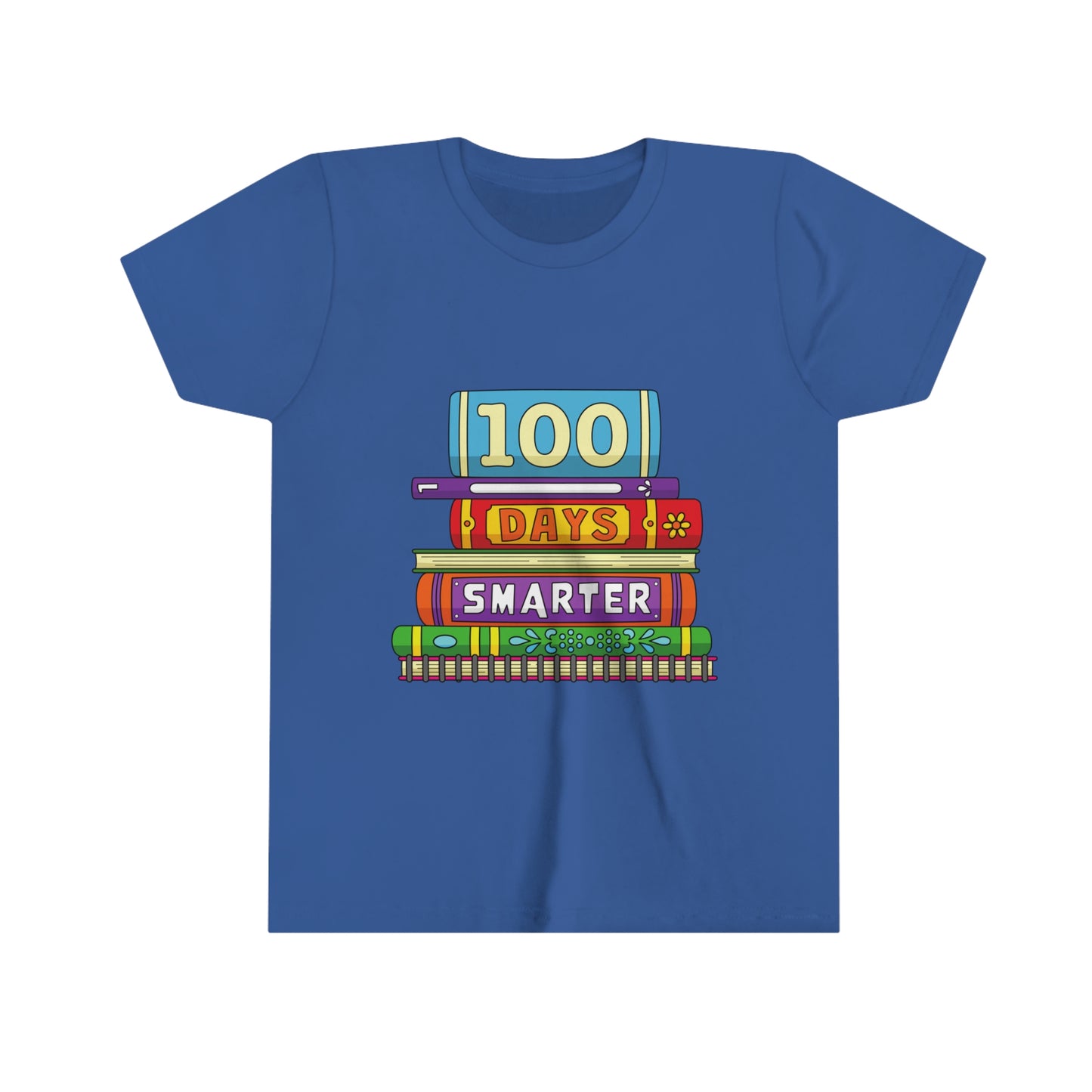 100 days smarter - 100 days of school Youth Short Sleeve Tee