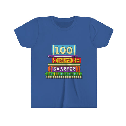 100 days smarter - 100 days of school Youth Short Sleeve Tee