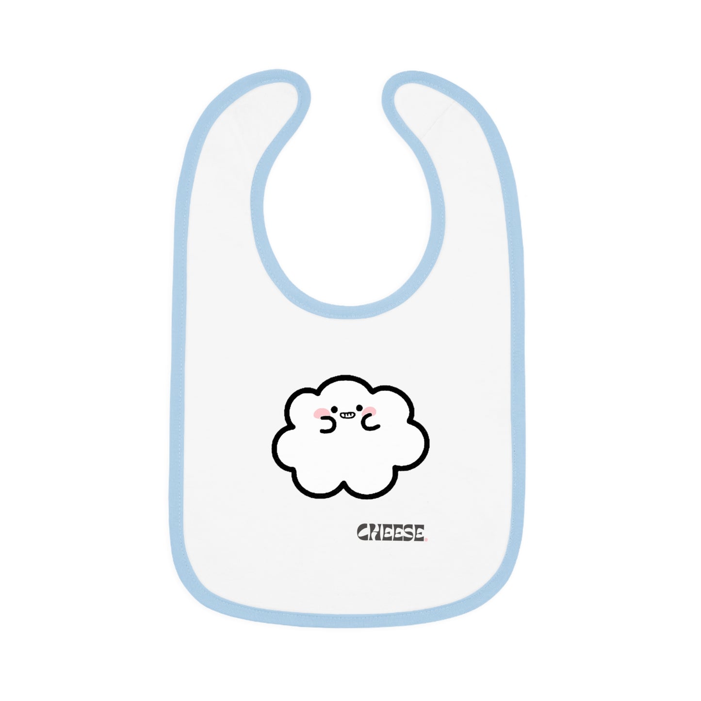 Cheese- Cumulo Cuties Baby Contrast Trim Jersey Bib