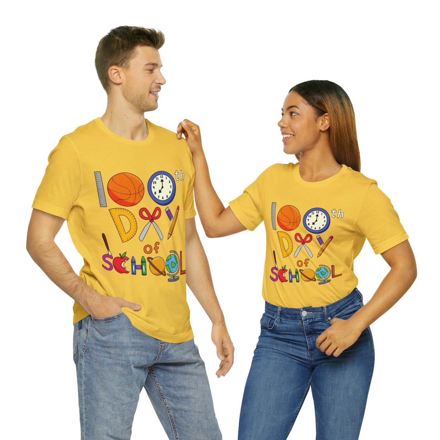 100th Day of School Teacher T- Shirt - Unisex Jersey Short Sleeve Tee