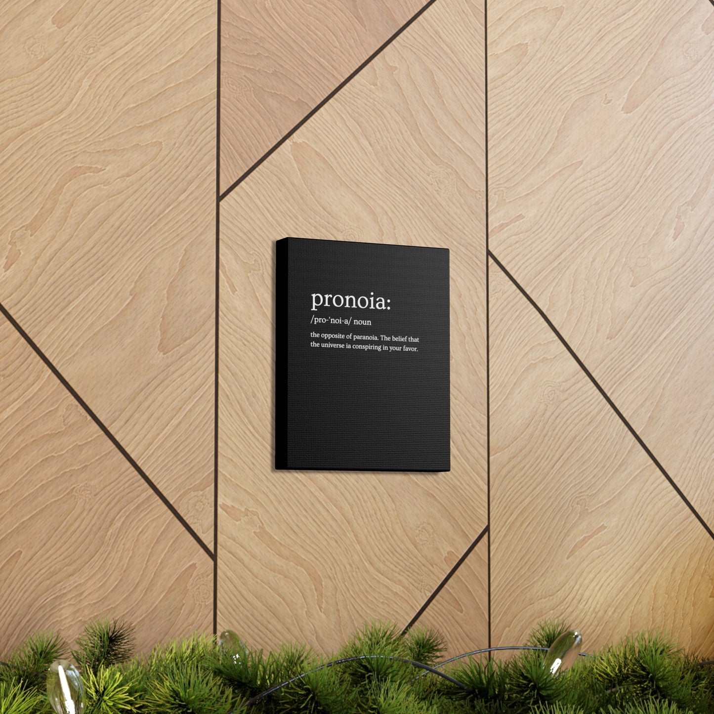 Pronoia - definition Canvas Gallery Wraps