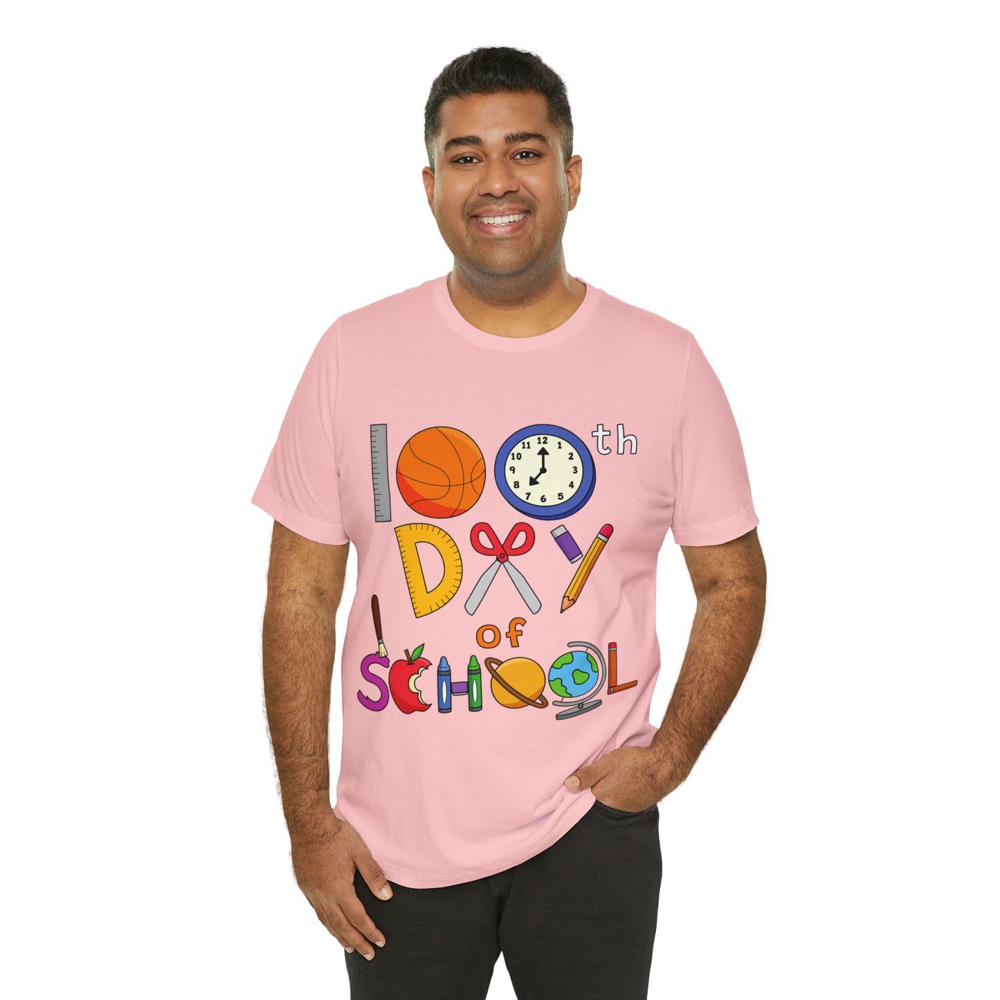 100th Day of School Teacher T- Shirt - Unisex Jersey Short Sleeve Tee
