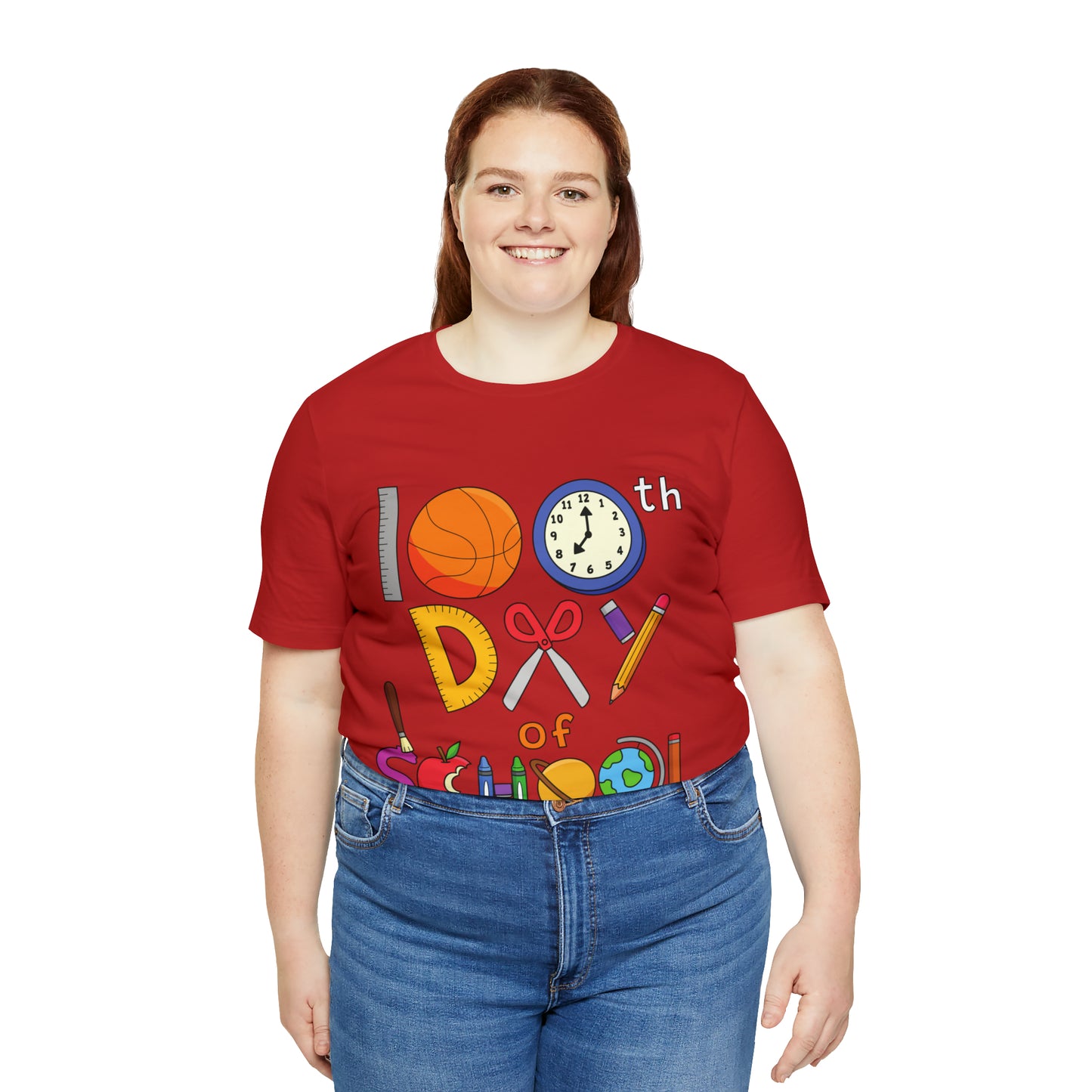 100th Day of School Teacher T- Shirt - Unisex Jersey Short Sleeve Tee