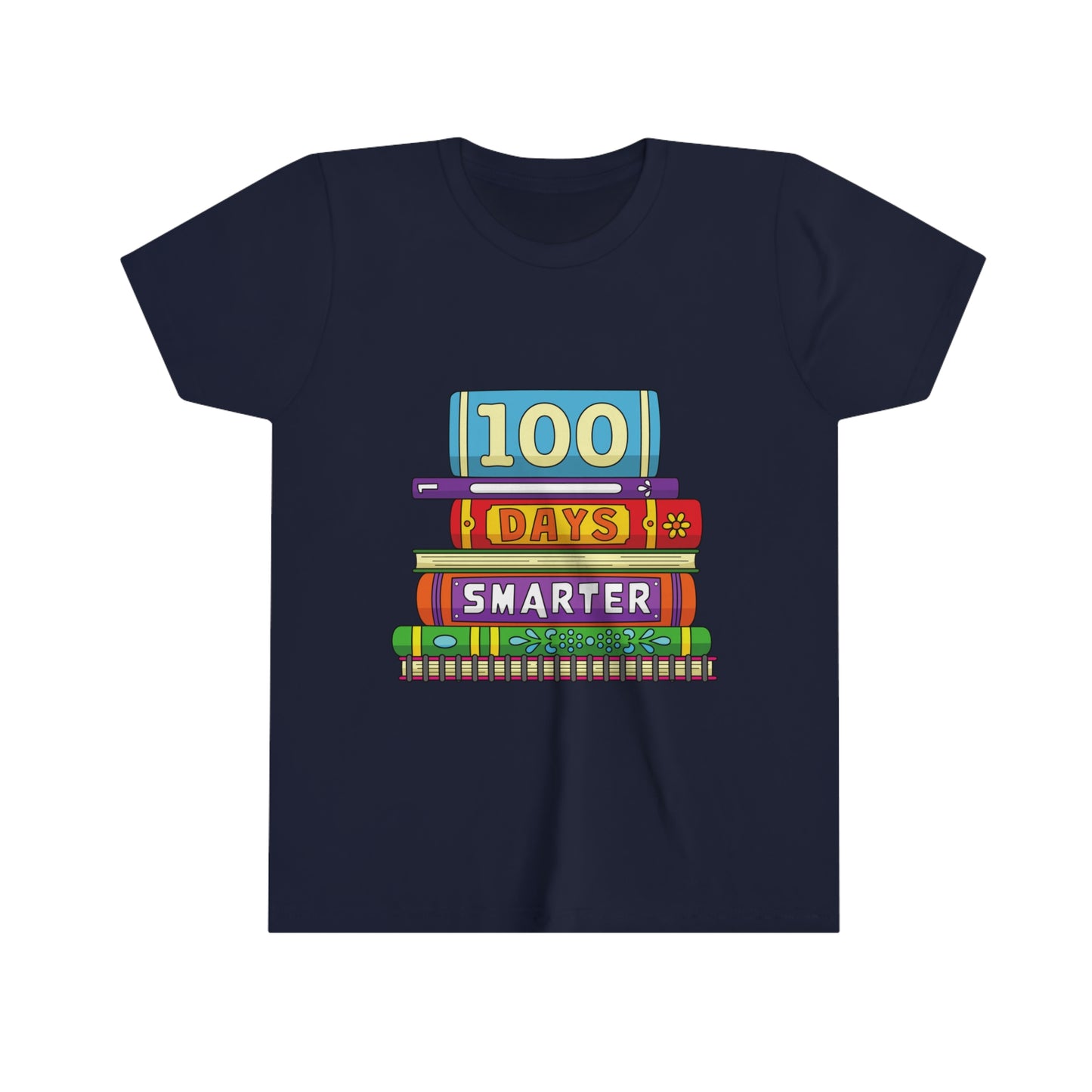 100 days smarter - 100 days of school Youth Short Sleeve Tee