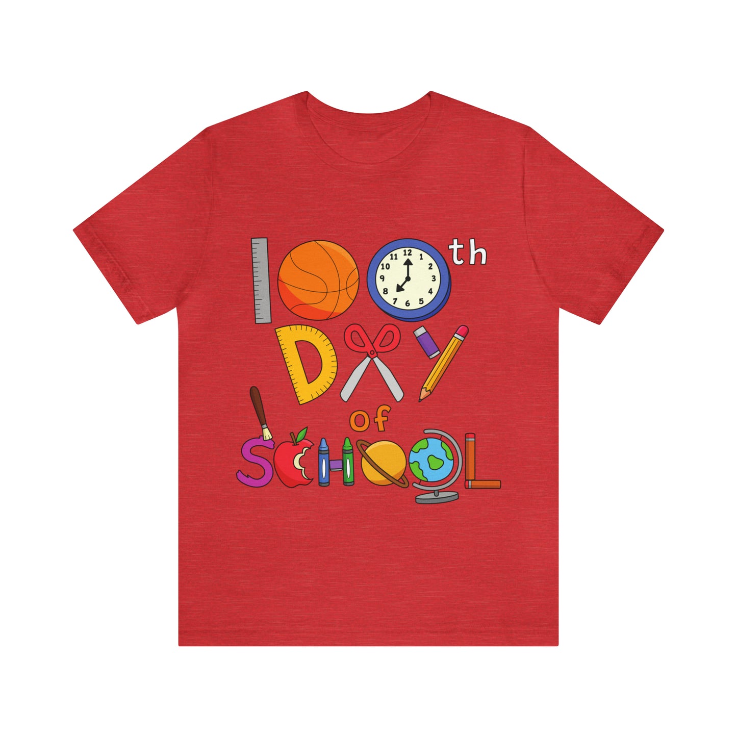100th Day of School Teacher T- Shirt - Unisex Jersey Short Sleeve Tee