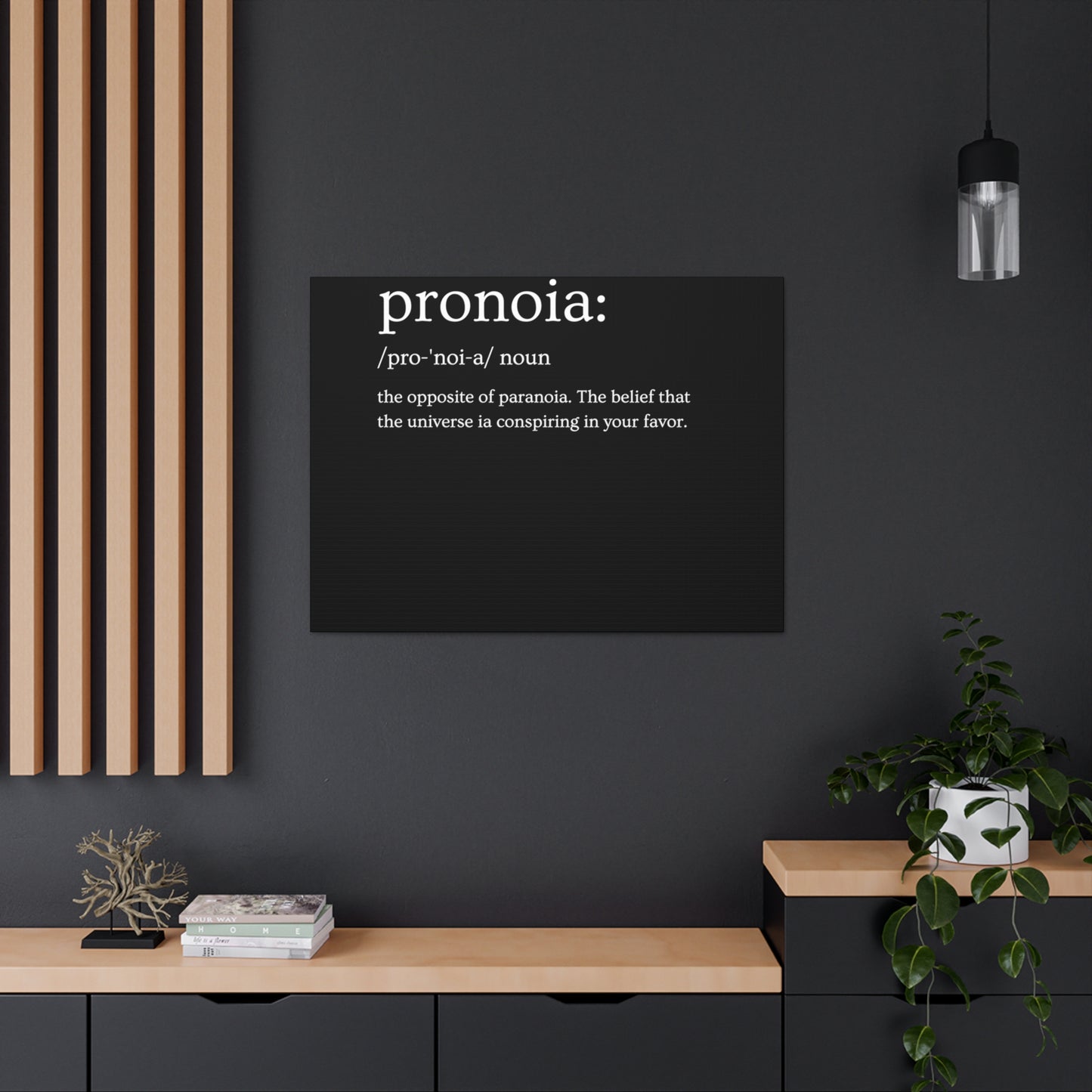 Pronoia - definition Canvas Gallery Wraps
