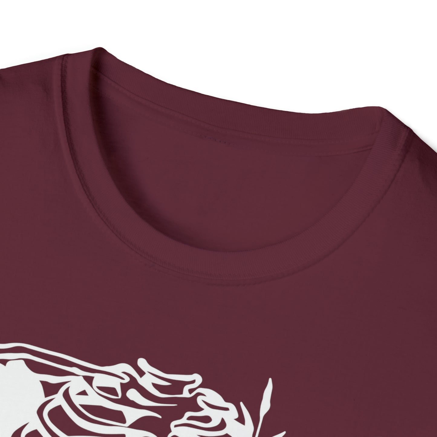 Skeleton Ribs with flowers Unisex Softstyle T-Shirt