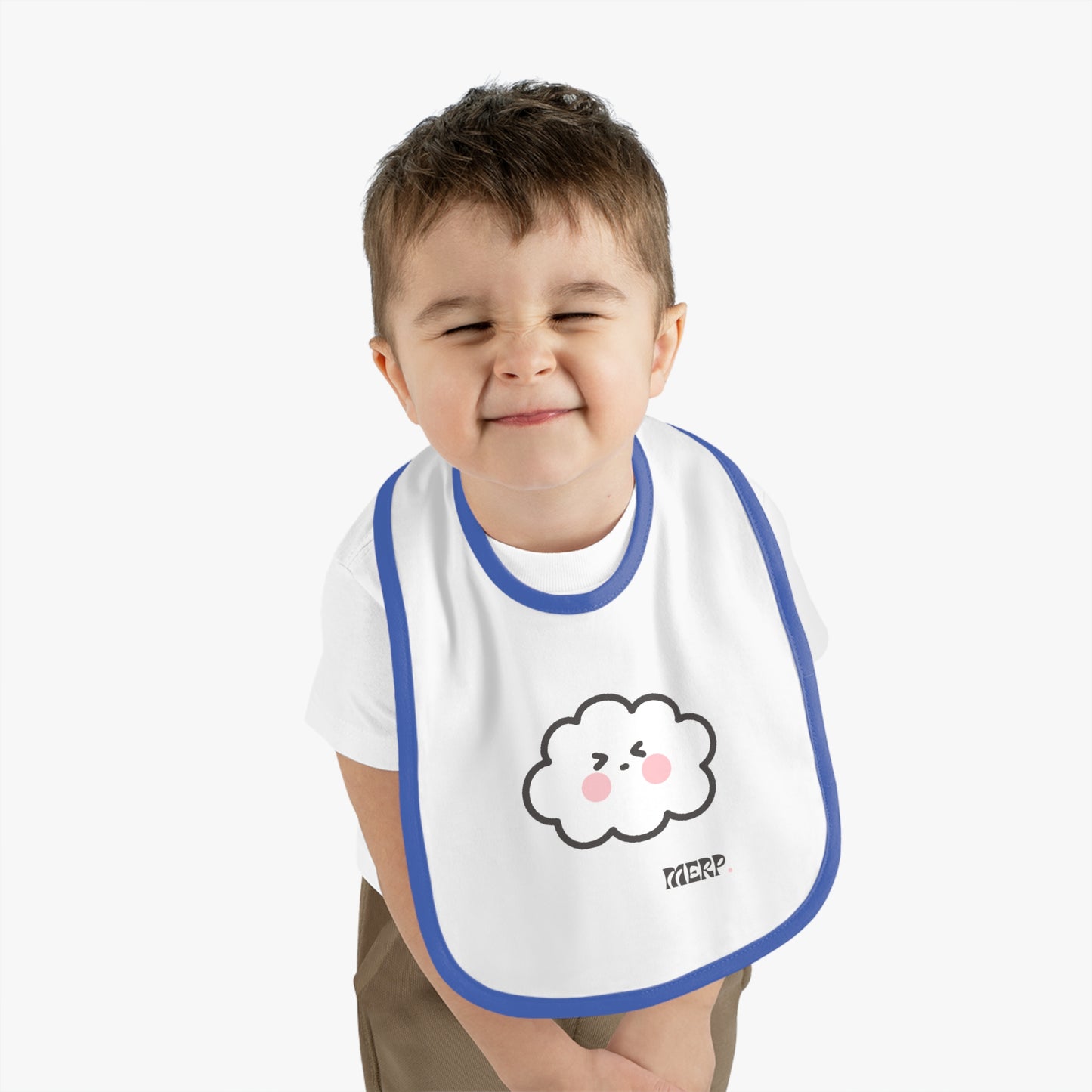 Merp- Cumulo Cuties Baby Contrast Trim Jersey Bib