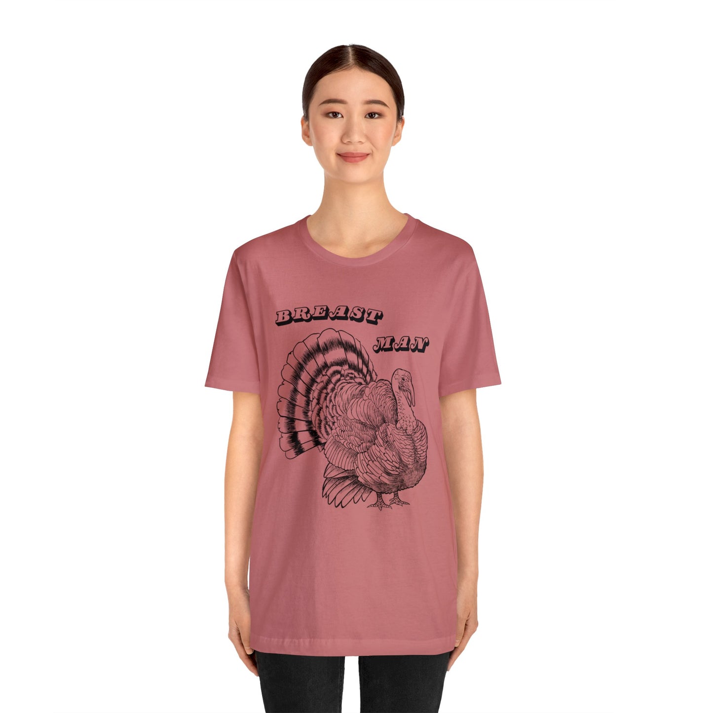 Breast Man. Thanksgiving Jersey Short Sleeve Tee