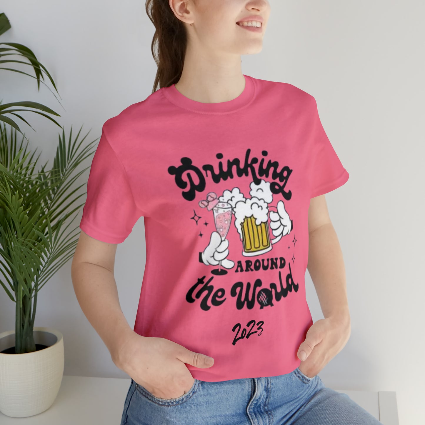 Epcot Drinking Around the World Unisex Jersey Short Sleeve Tee
