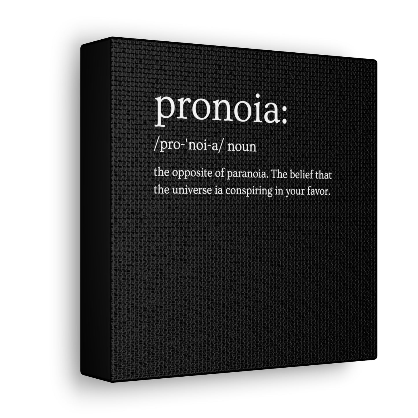 Pronoia - definition Canvas Gallery Wraps