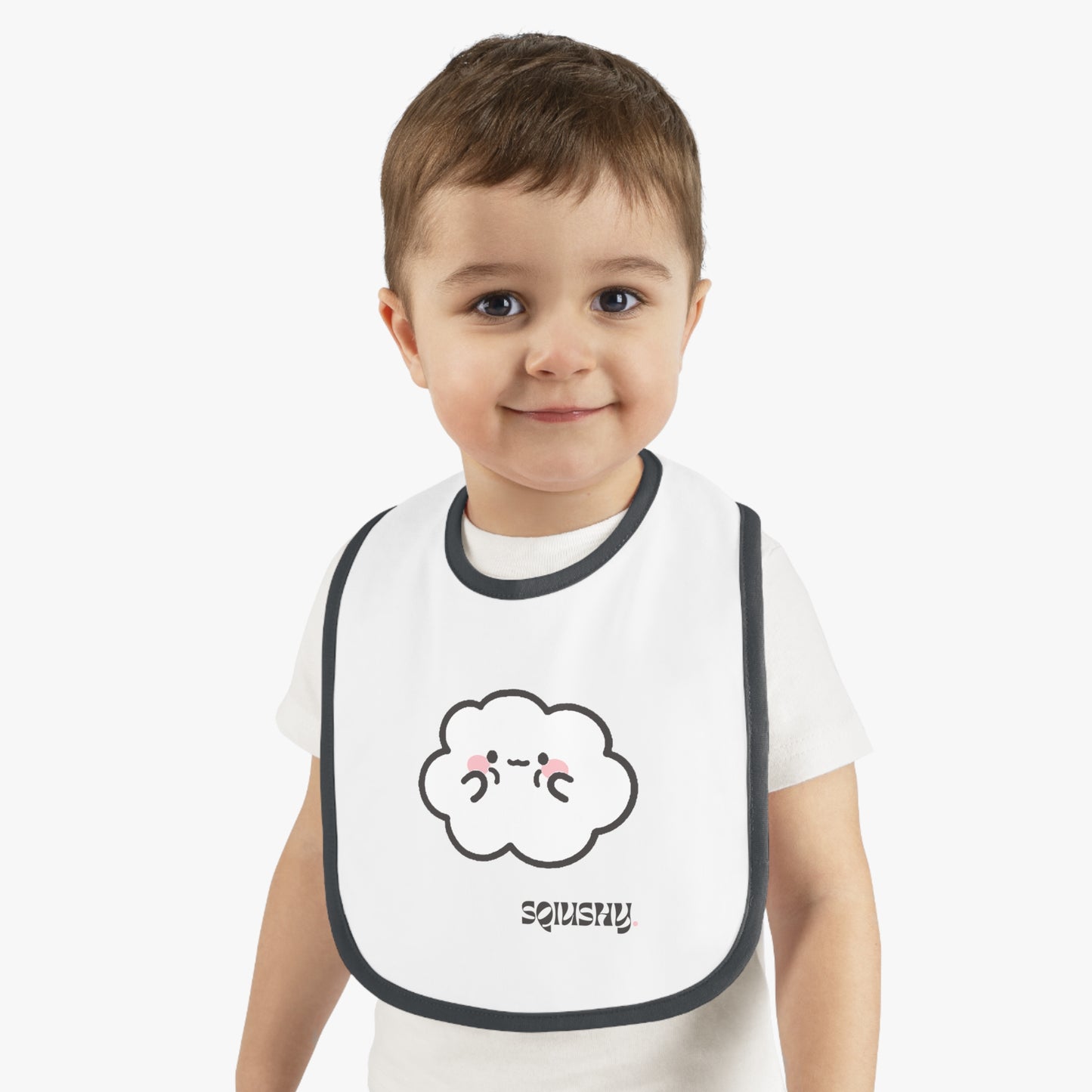 Squishy- Cumulo Cuties Baby Contrast Trim Jersey Bib
