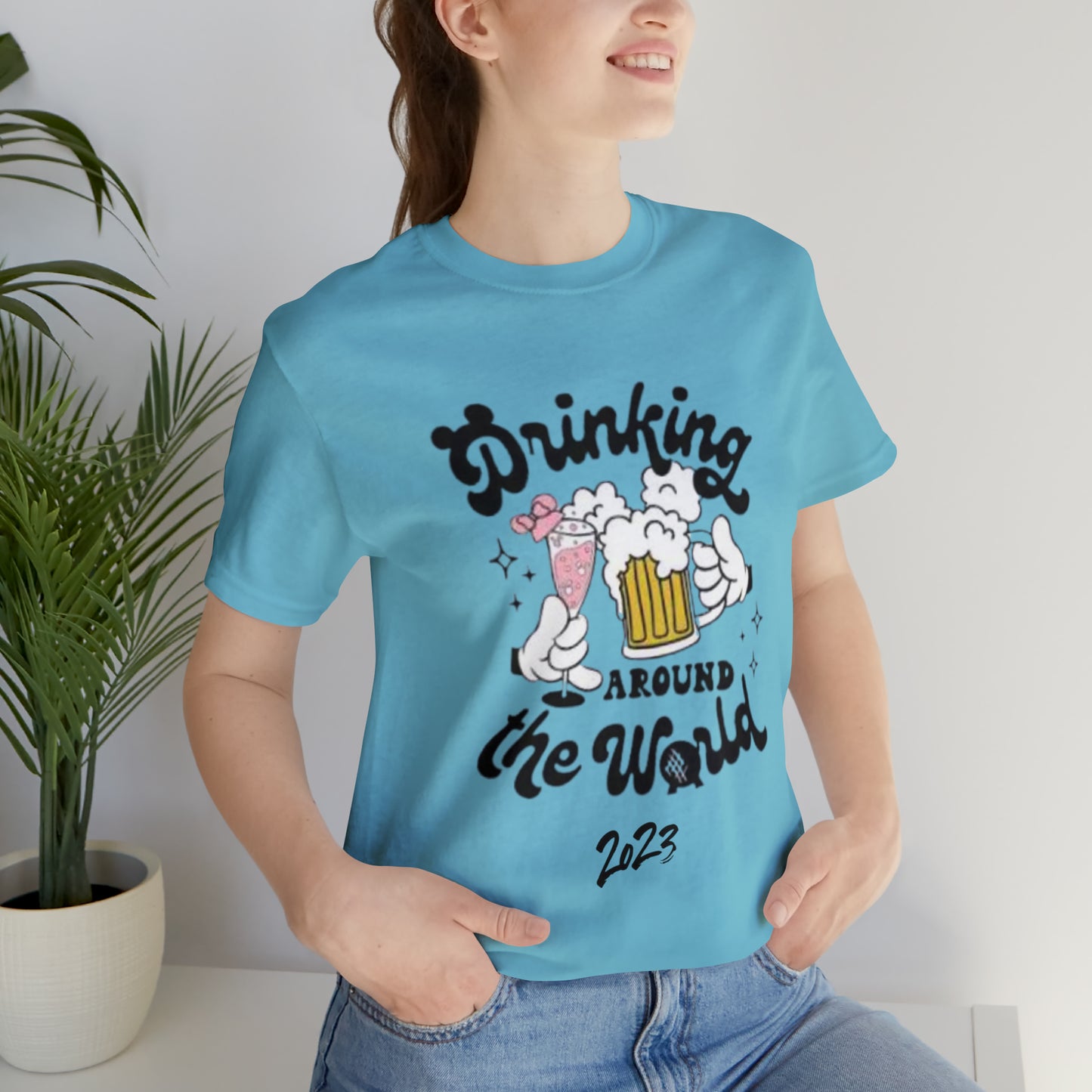 Epcot Drinking Around the World Unisex Jersey Short Sleeve Tee