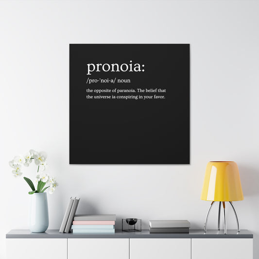 Pronoia - definition Canvas Gallery Wraps