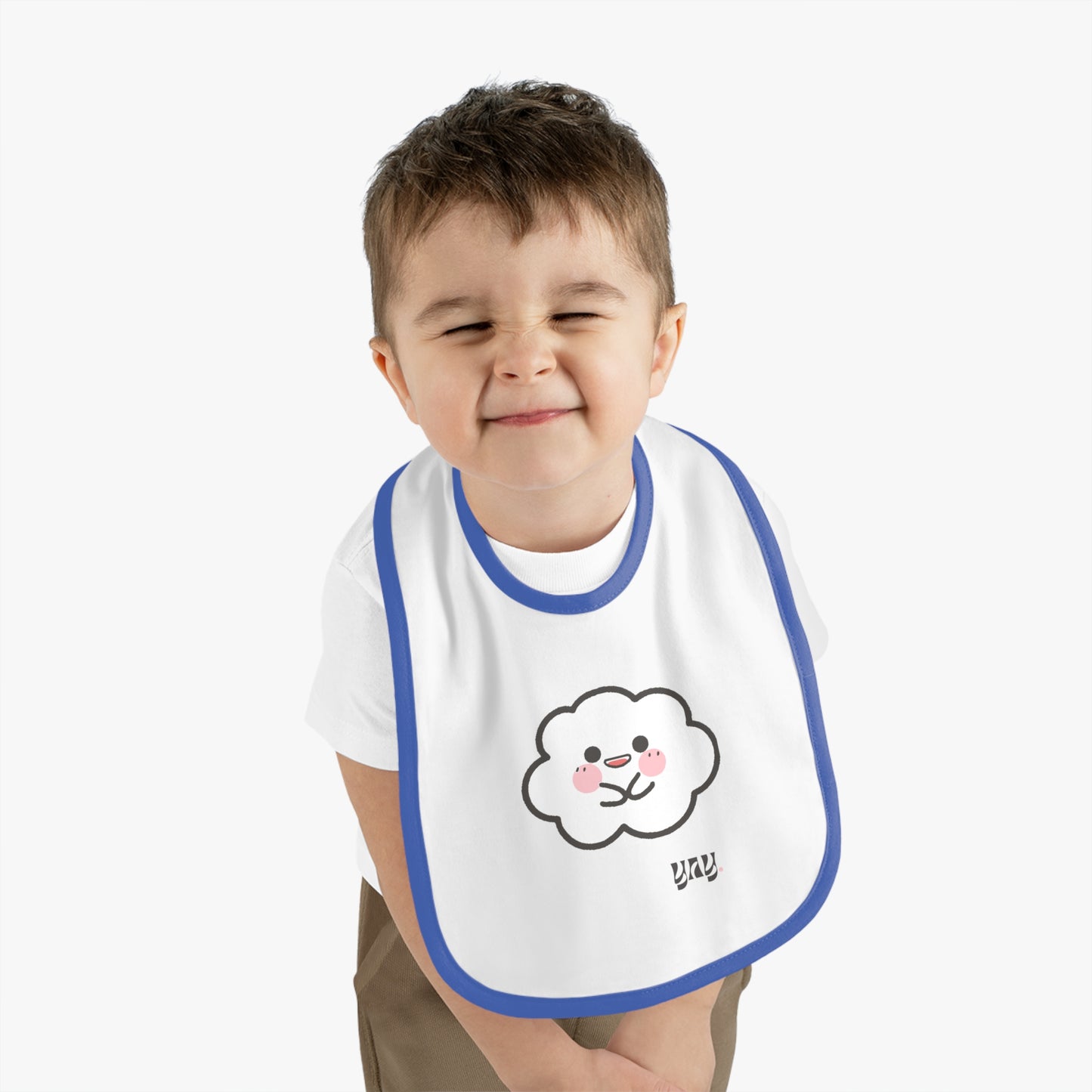 Yay- Cumulo Cuties Baby Contrast Trim Jersey Bib