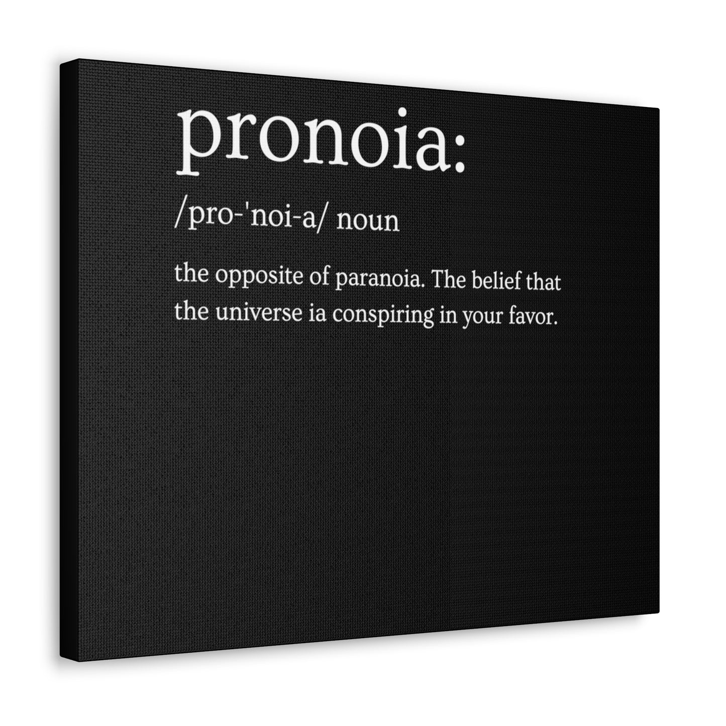 Pronoia - definition Canvas Gallery Wraps